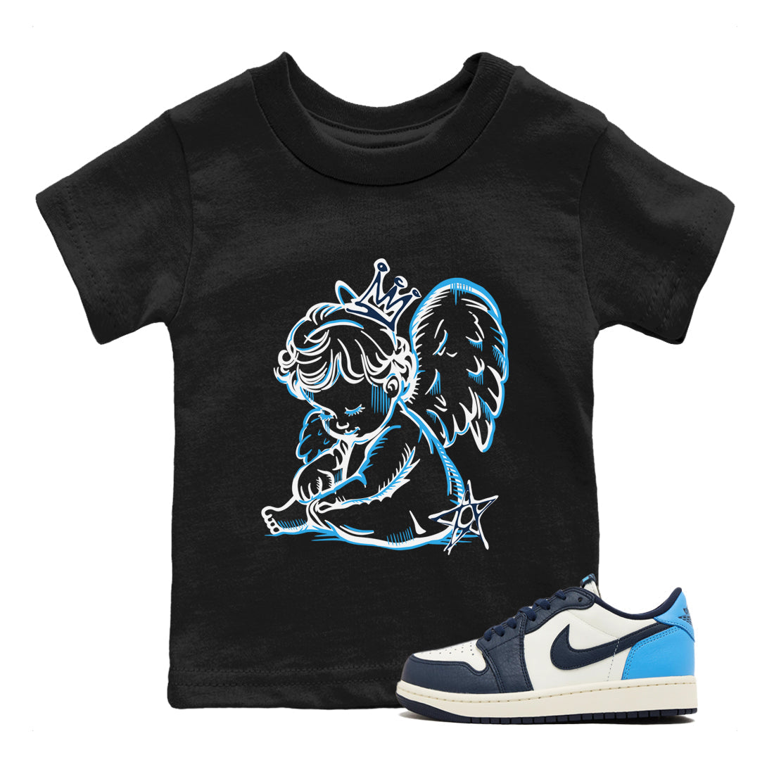 Neon Angel snkmatch Tees Kids - Air Jordan 1 Obsidian