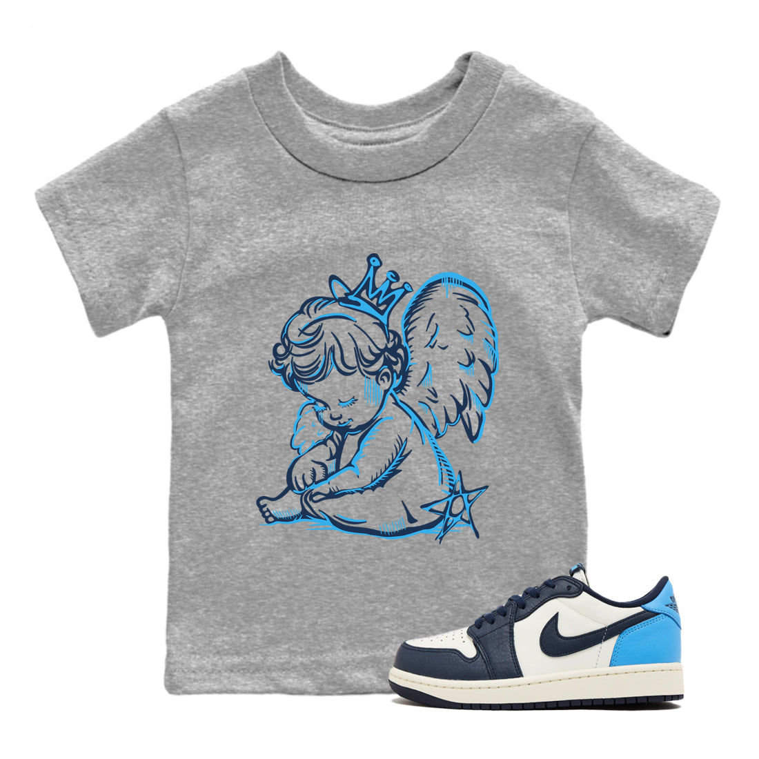 Neon Angel snkmatch Tees Kids - Air Jordan 1 Obsidian