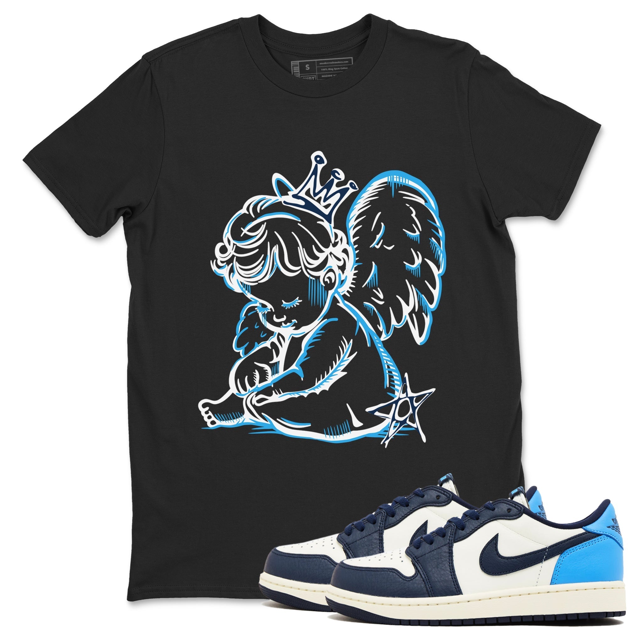 Neon Angel snkmatch Tees - Air Jordan 1 Obsidian