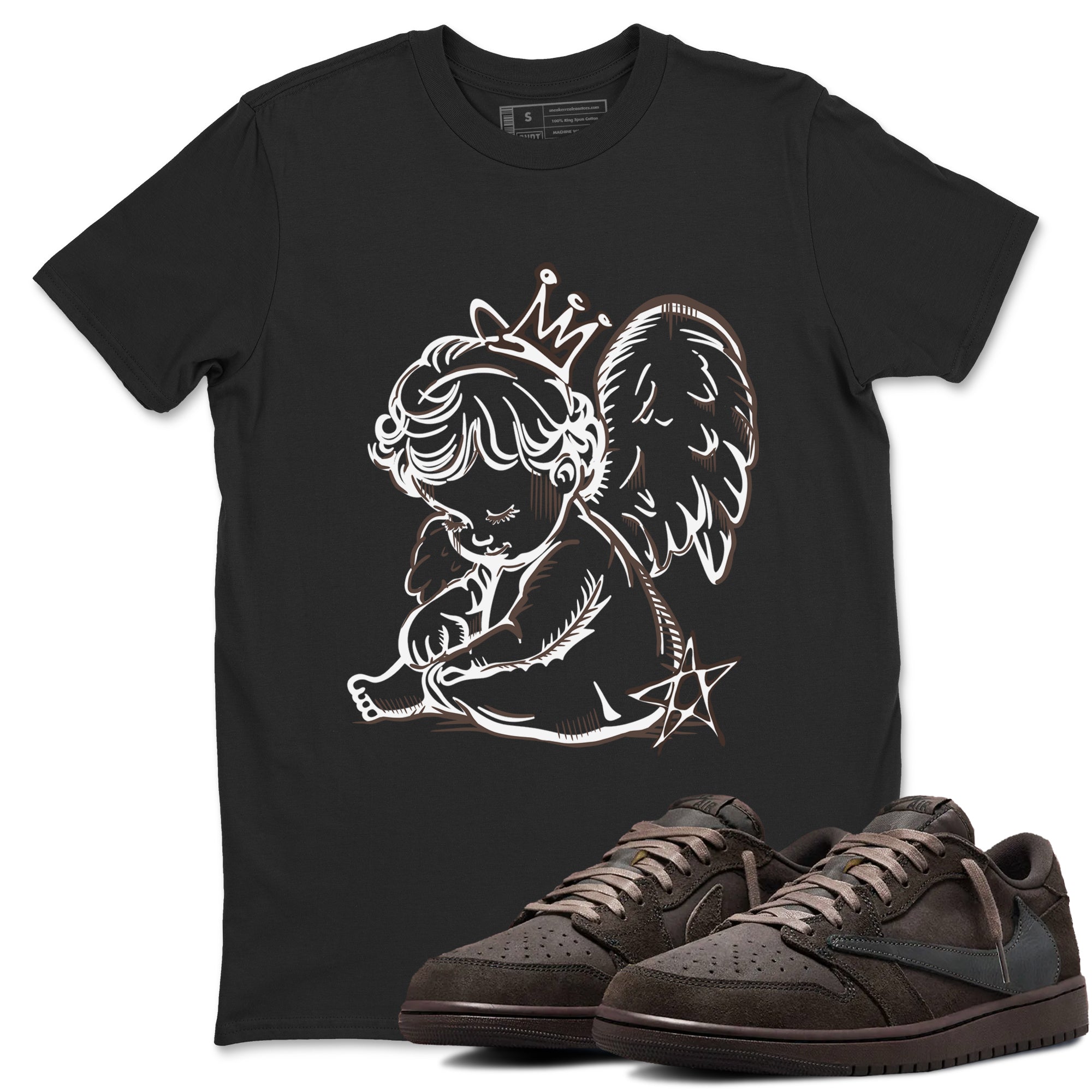 Neon Angel snkmatch Tees - Air Jordan 1 Travis Scott Velvet Brown
