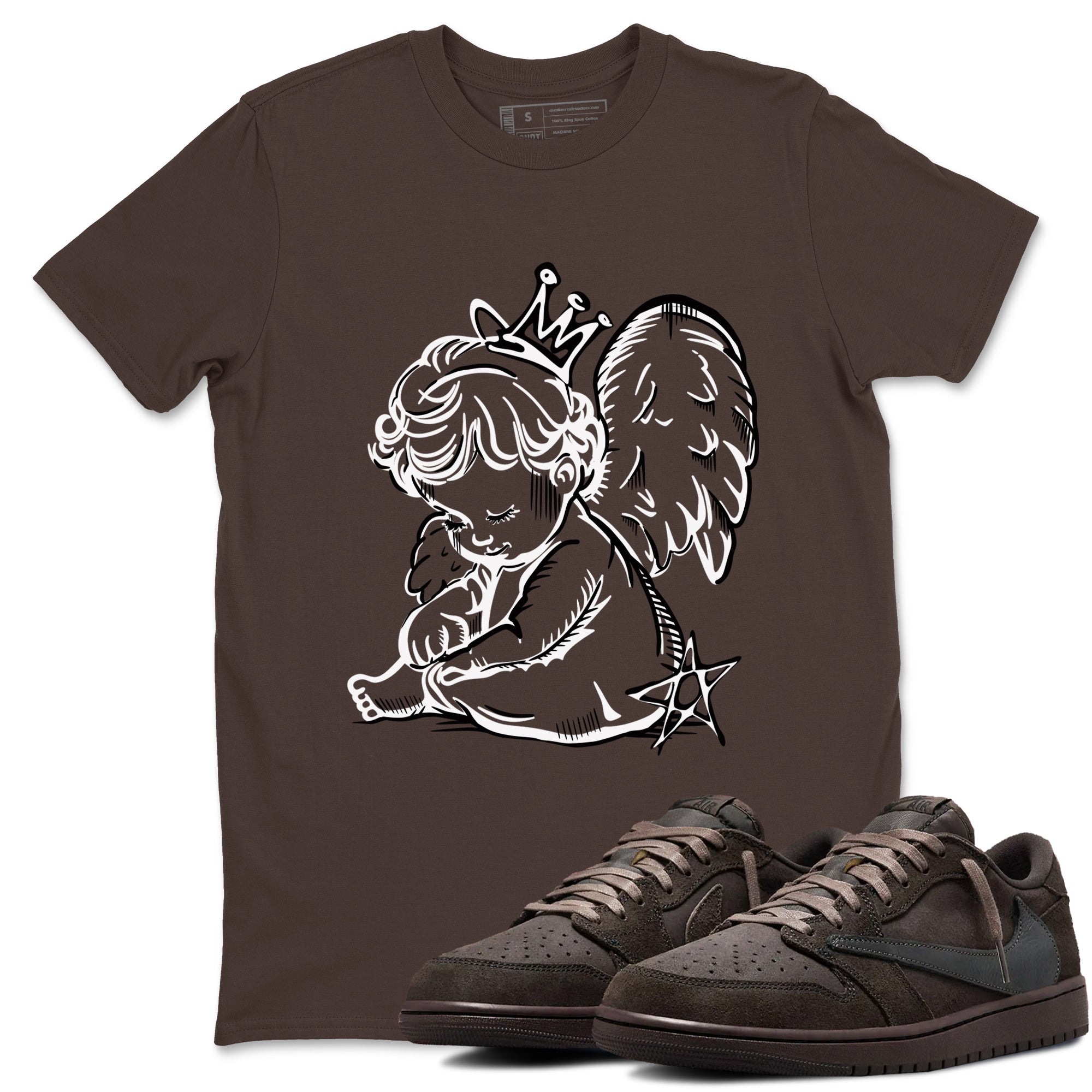 Neon Angel snkmatch Tees - Air Jordan 1 Travis Scott Velvet Brown