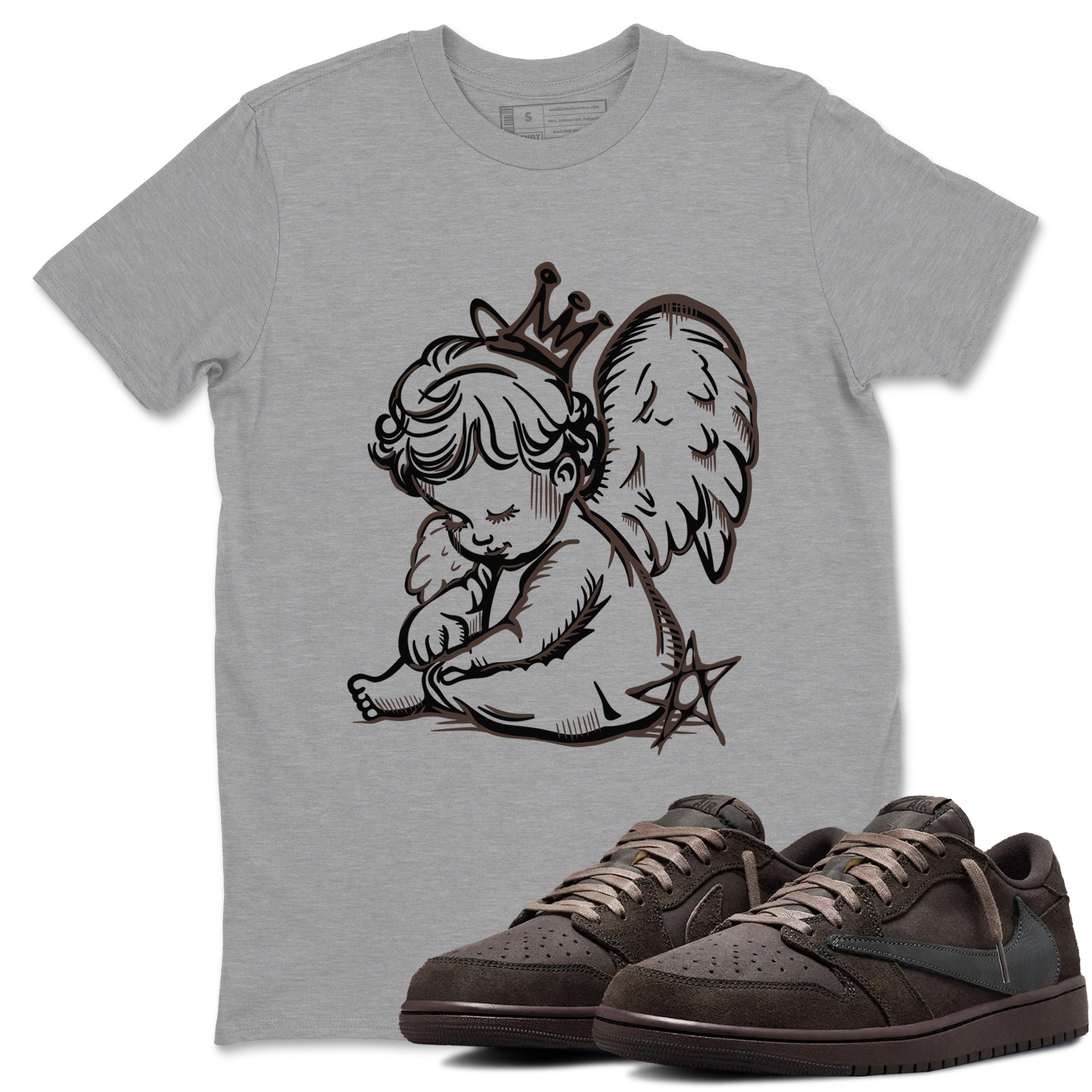 Neon Angel snkmatch Tees - Air Jordan 1 Travis Scott Velvet Brown