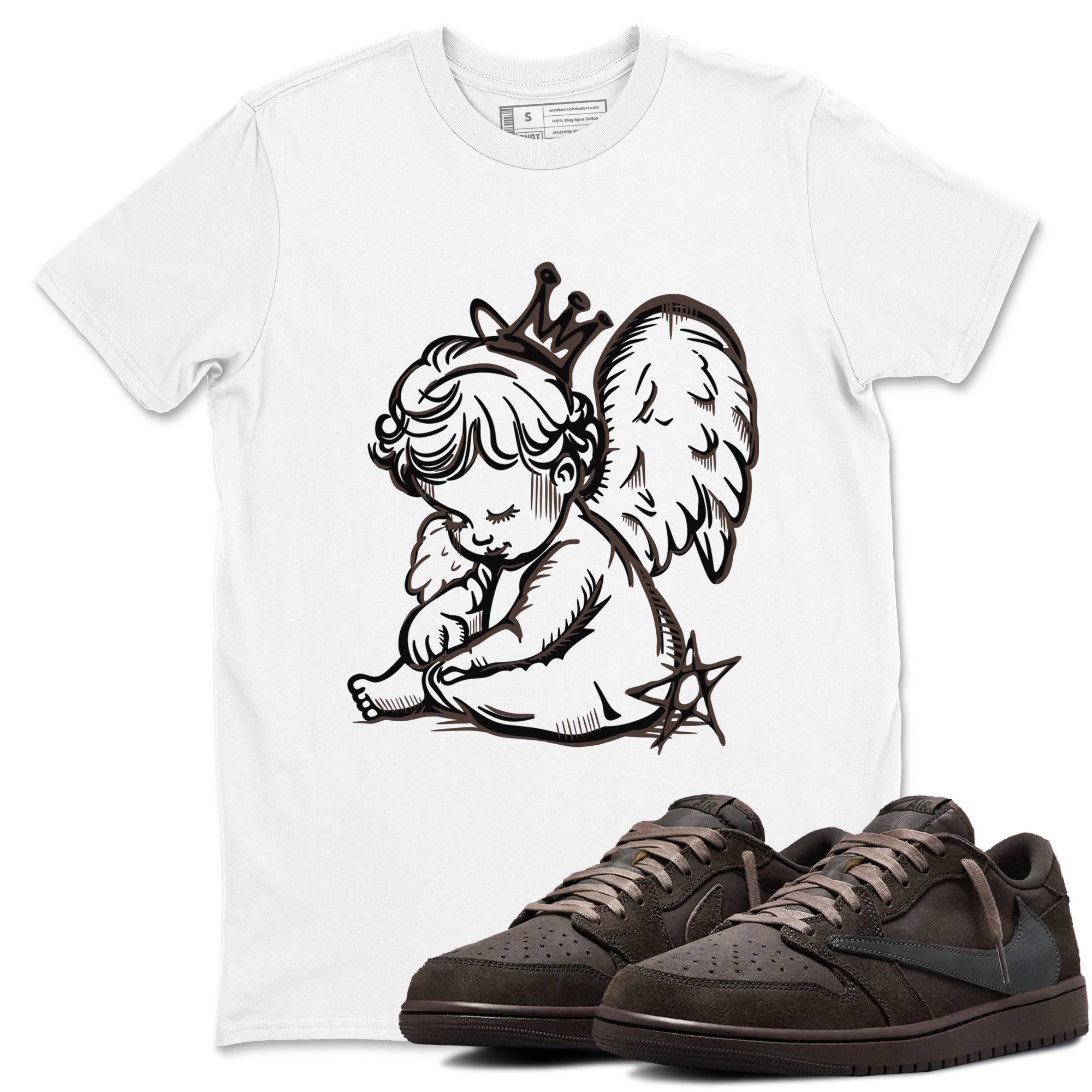 Neon Angel snkmatch Tees - Air Jordan 1 Travis Scott Velvet Brown