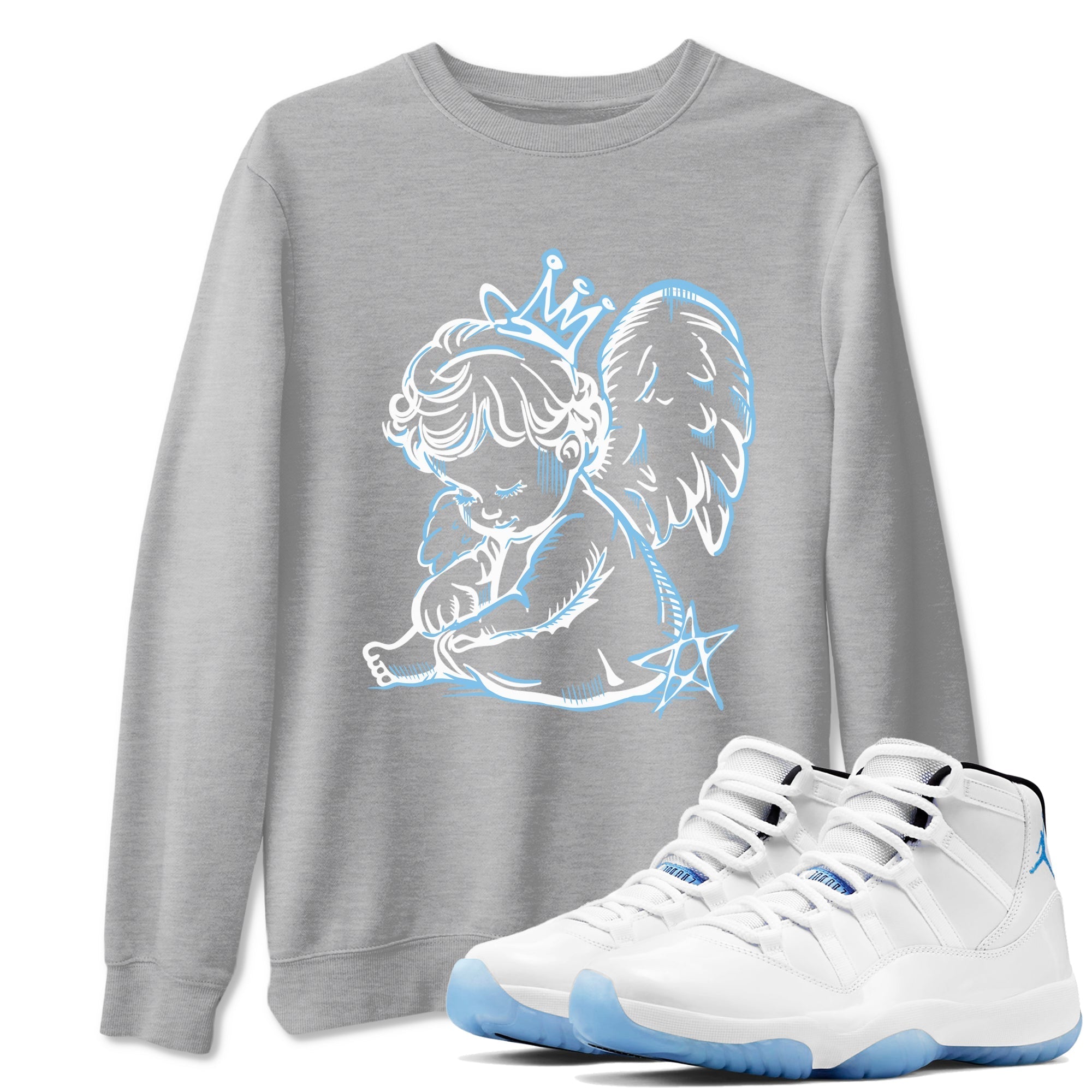 Neon Angel snkmatch Tees - Air Jordan 11 Legend Blue