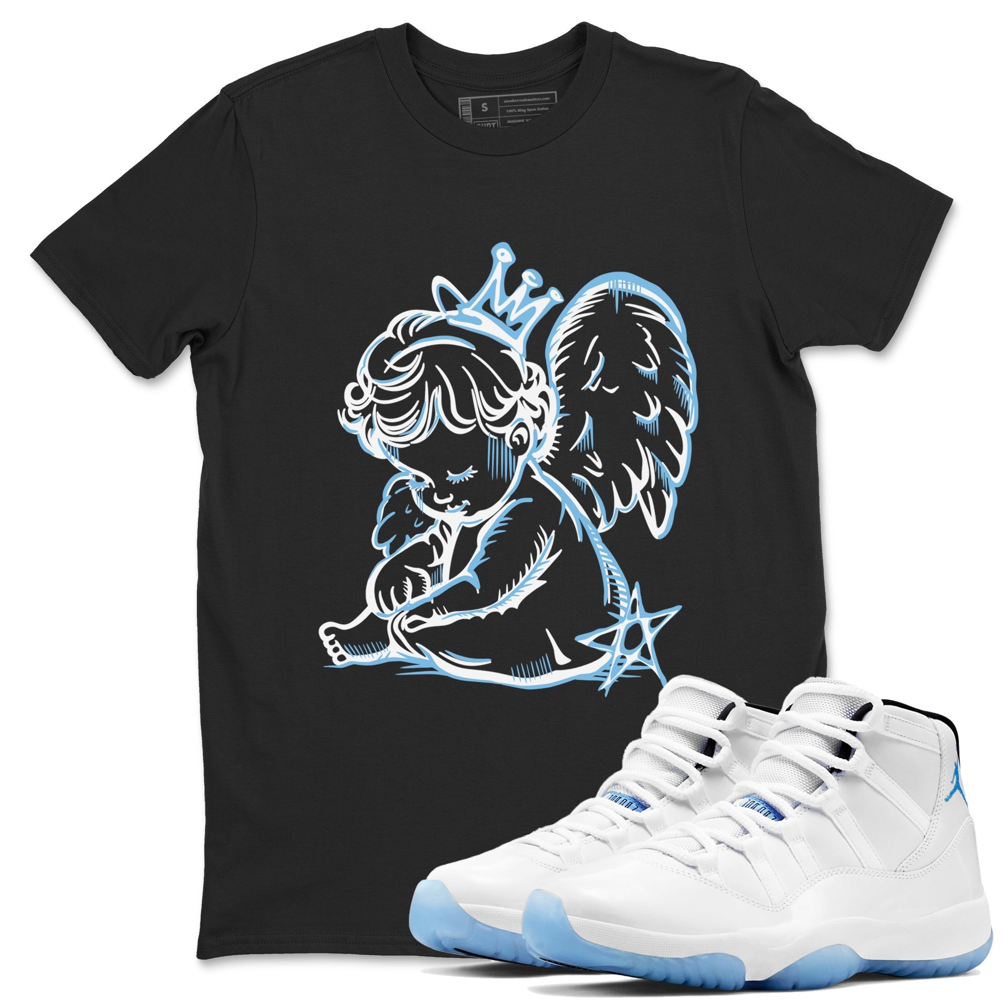 Neon Angel snkmatch Tees - Air Jordan 11 Legend Blue