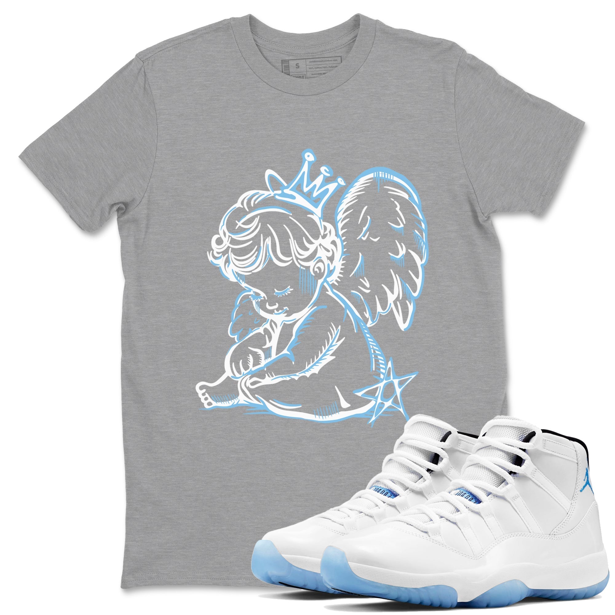 Neon Angel snkmatch Tees - Air Jordan 11 Legend Blue