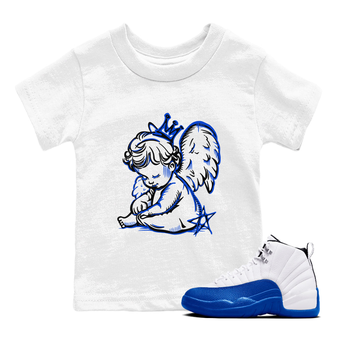 Neon Angel snkmatch Tees Kids - Air Jordan 12 Blueberry