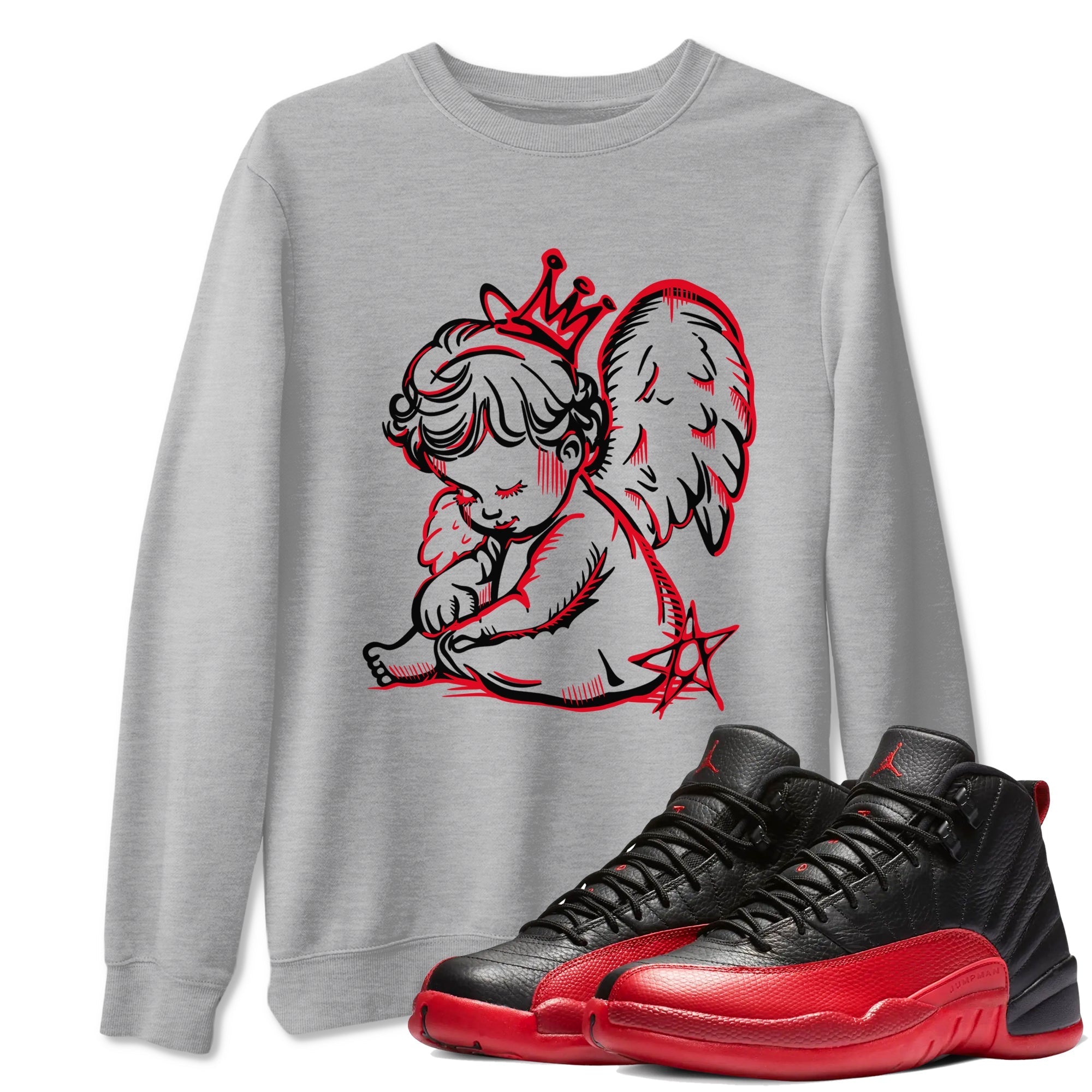 Neon Angel snkmatch Tees - Air Jordan 12 Flu Game