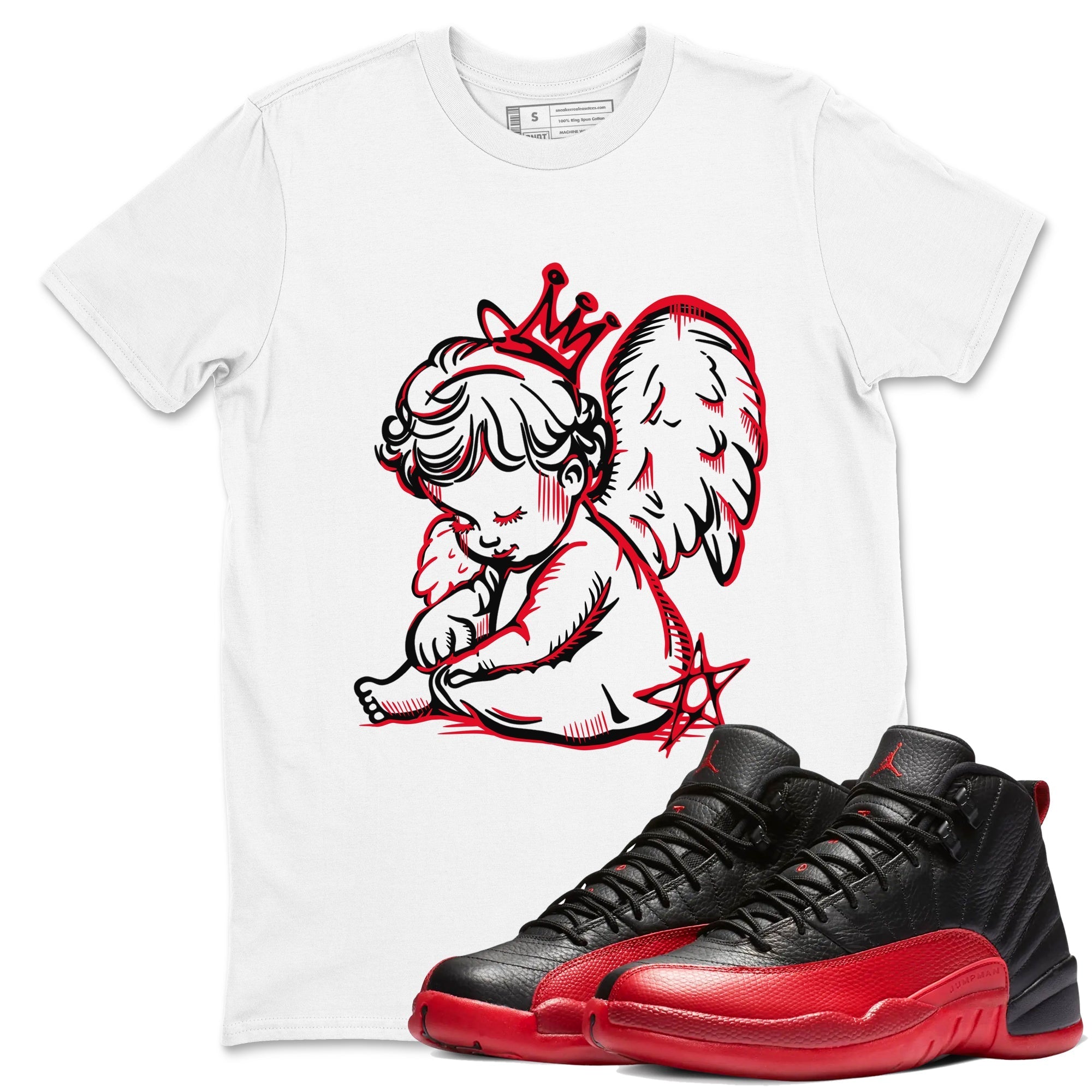 Neon Angel snkmatch Tees - Air Jordan 12 Flu Game
