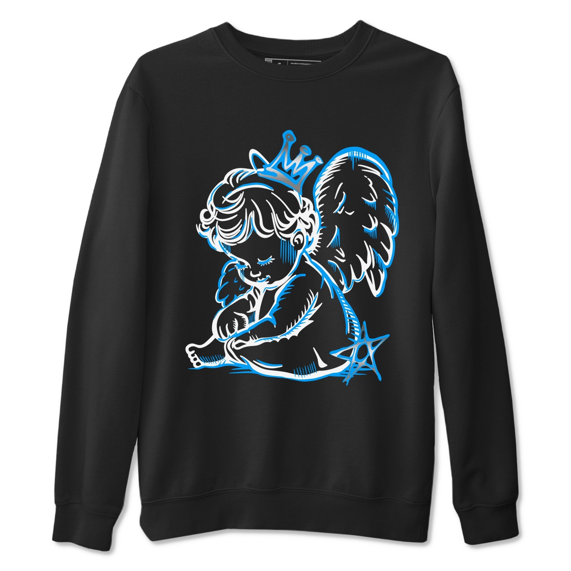 Neon Angel snkmatch Tees - Air Jordan 12 White and University Blue