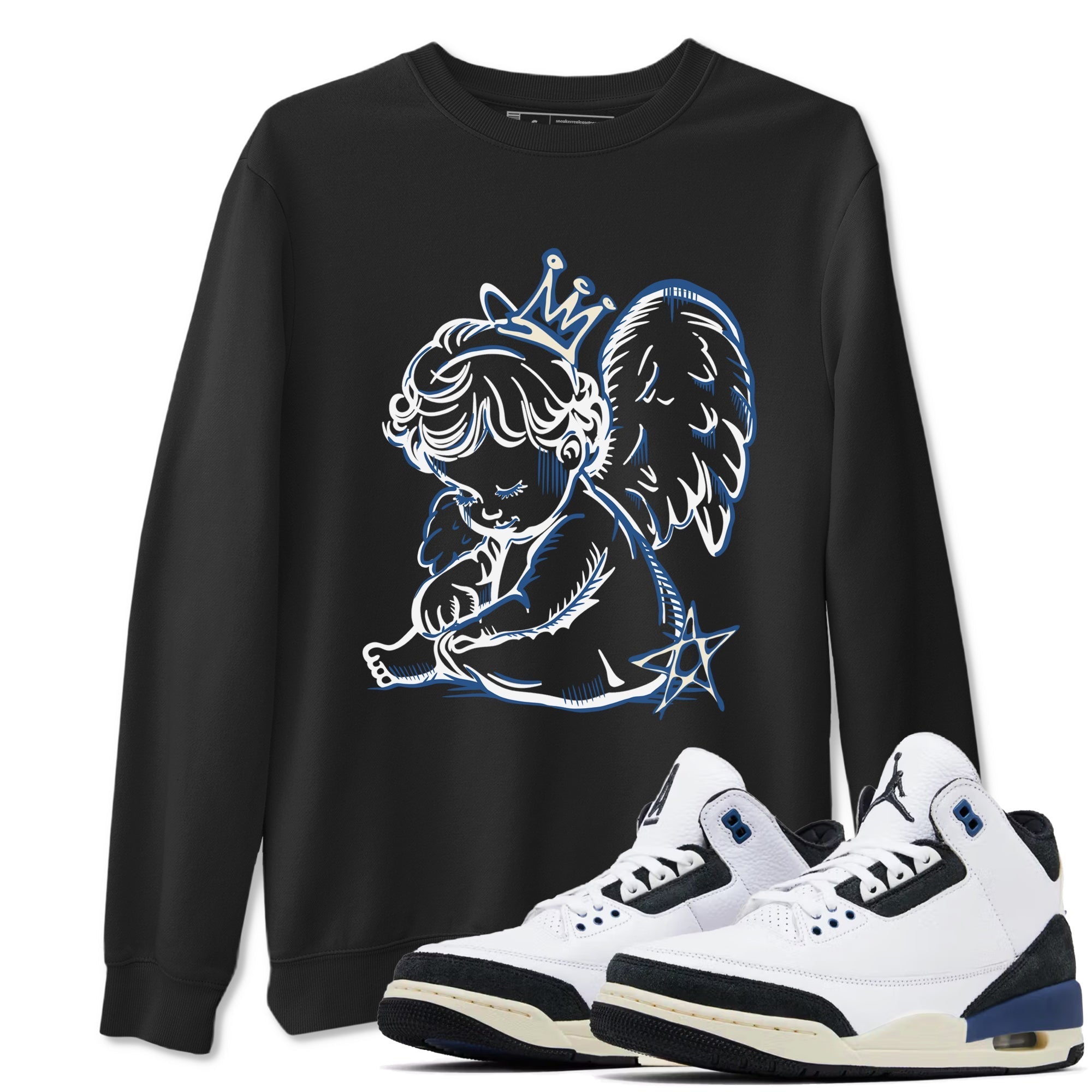 Neon Angel snkmatch Tees - Air Jordan 3 A Ma Maniere x Diffused Blue