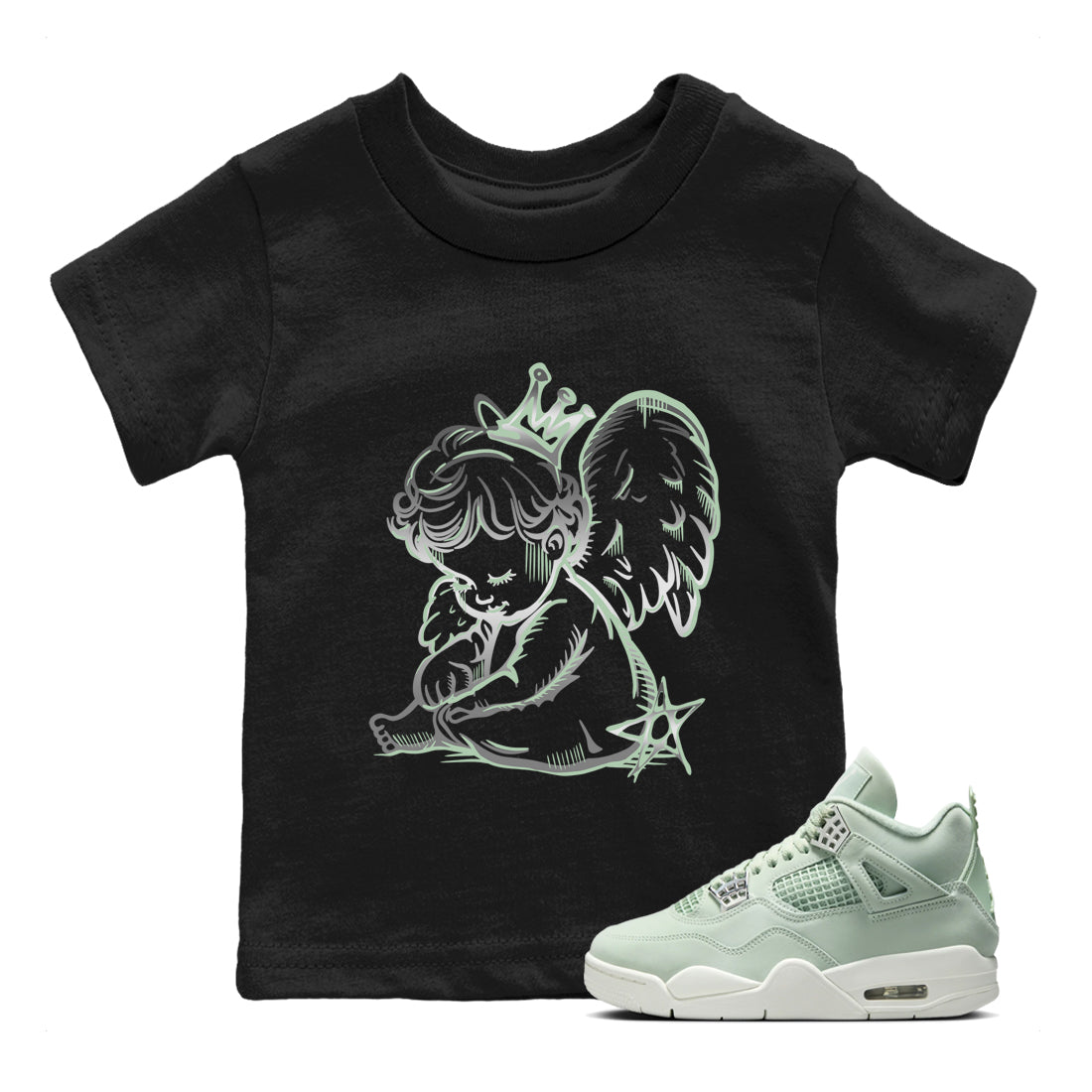 Neon Angel snkmatch Tees Kids - Air Jordan 4 Abundance