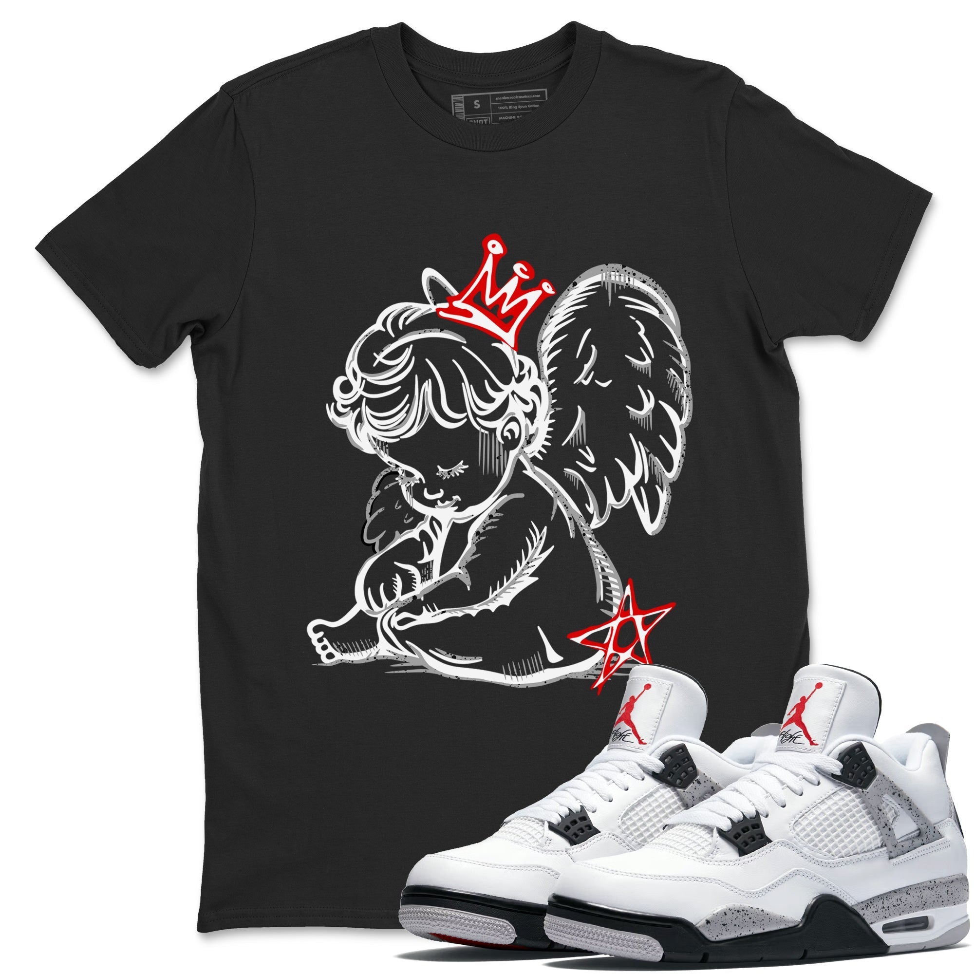 Neon Angel snkmatch Tees - Air Jordan 4 White Cement
