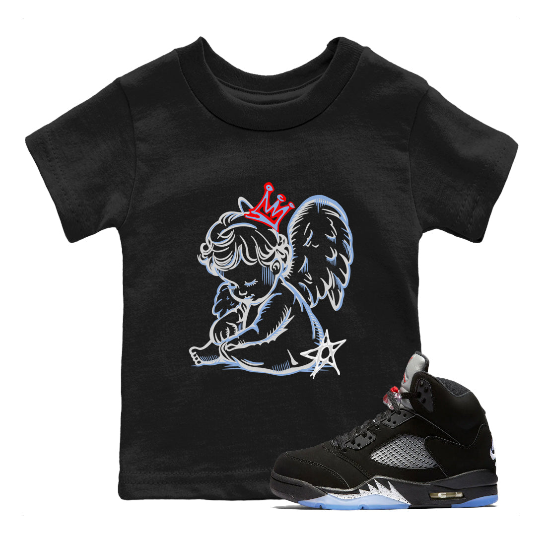 Neon Angel snkmatch Tees Kids - Air Jordan 5 Reimagined