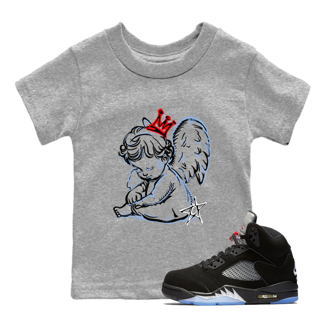 Neon Angel snkmatch Tees Kids - Air Jordan 5 Reimagined