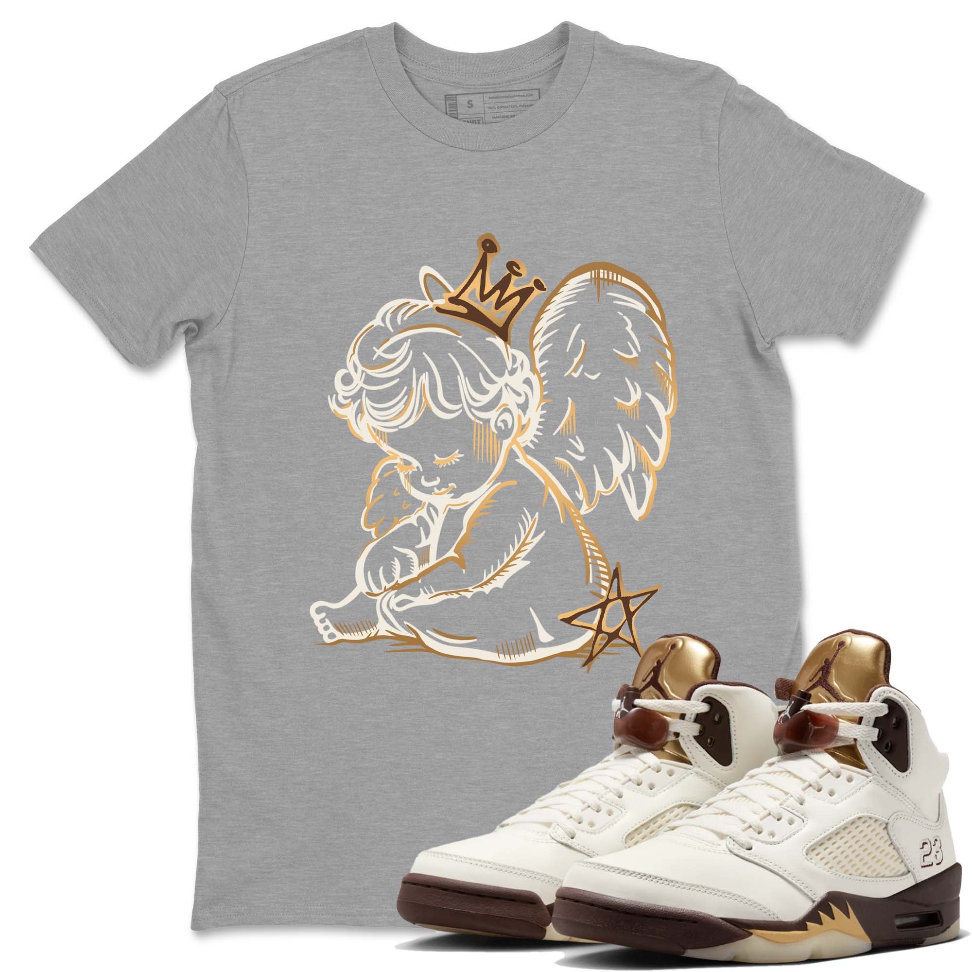 Neon Angel snkmatch Tees - Air Jordan 5 Golden Ticket