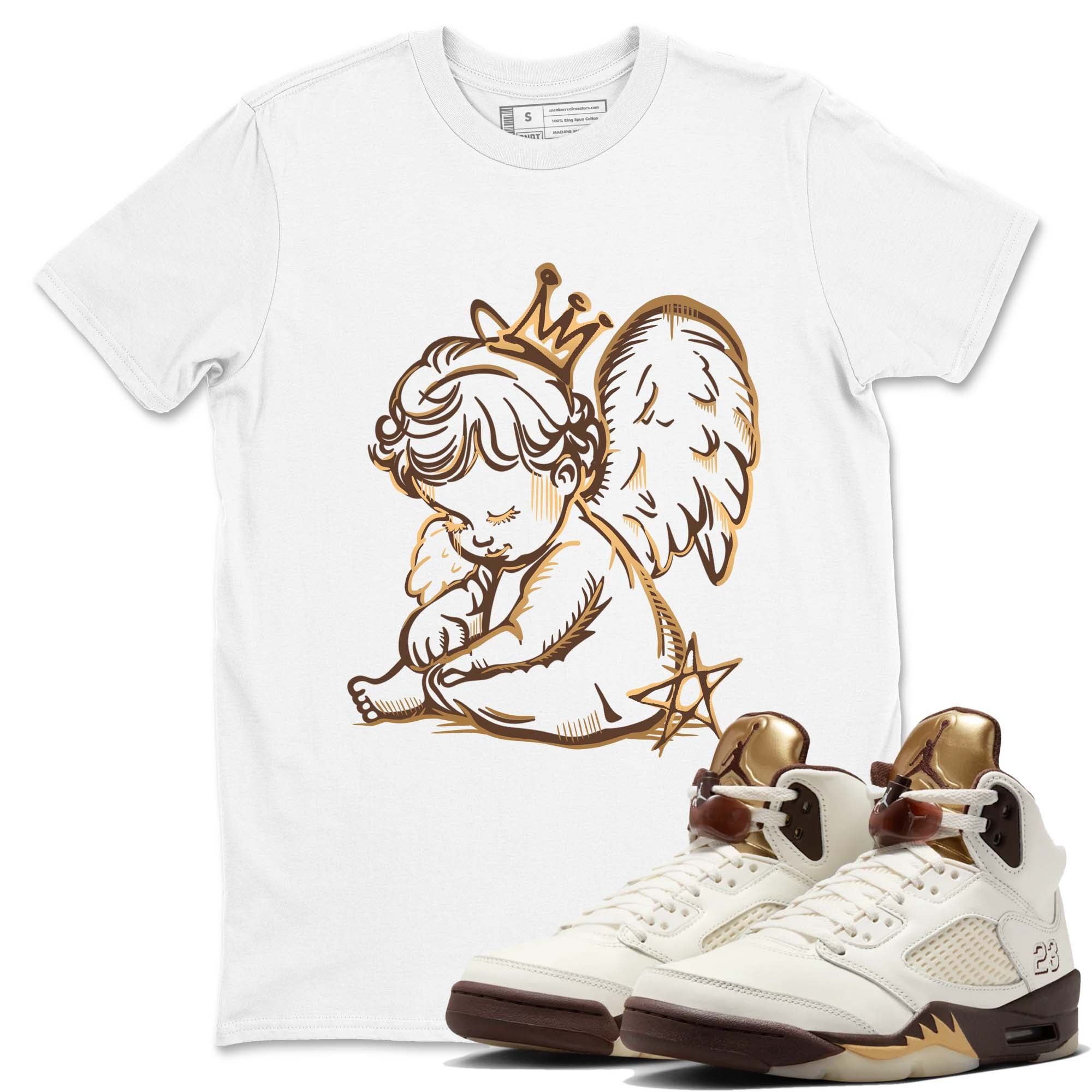 Neon Angel snkmatch Tees - Air Jordan 5 Golden Ticket