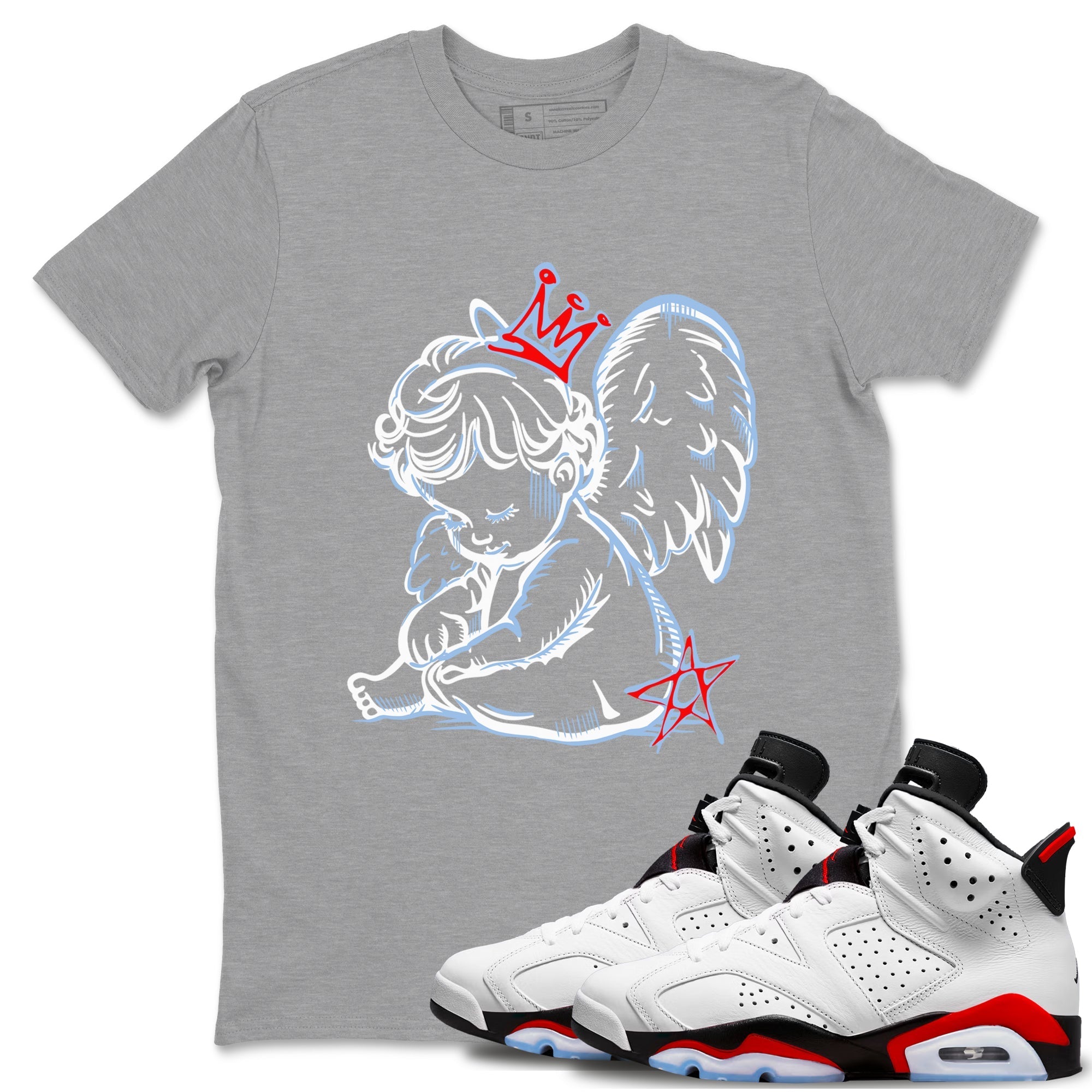 Neon Angel snkmatch Tees - Air Jordan 6 Fire Red