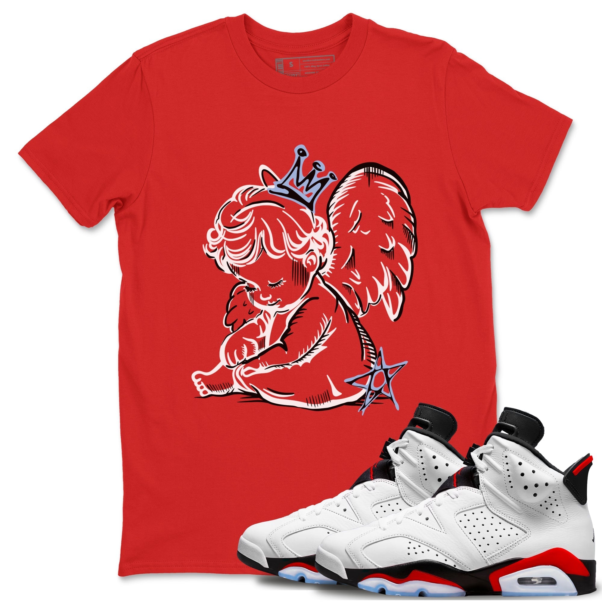 Neon Angel snkmatch Tees - Air Jordan 6 Fire Red