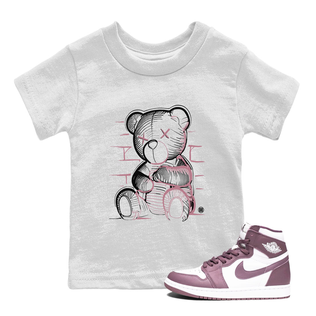 Neon Bear snkmatch Tee Kids - Air Jordan 1 Mauve