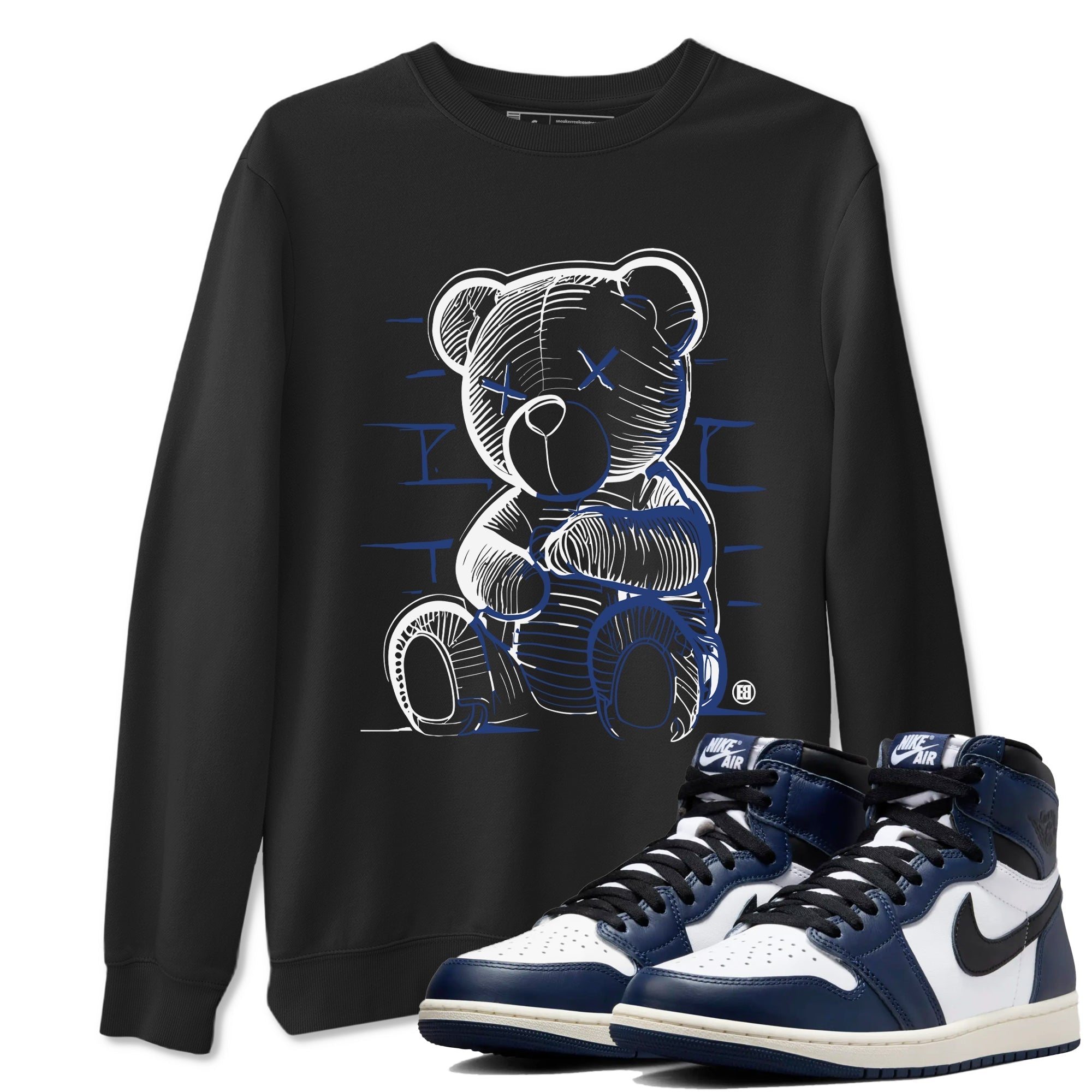 Neon Bear snkmatch Tees - Air Jordan 1 Midnight Navy