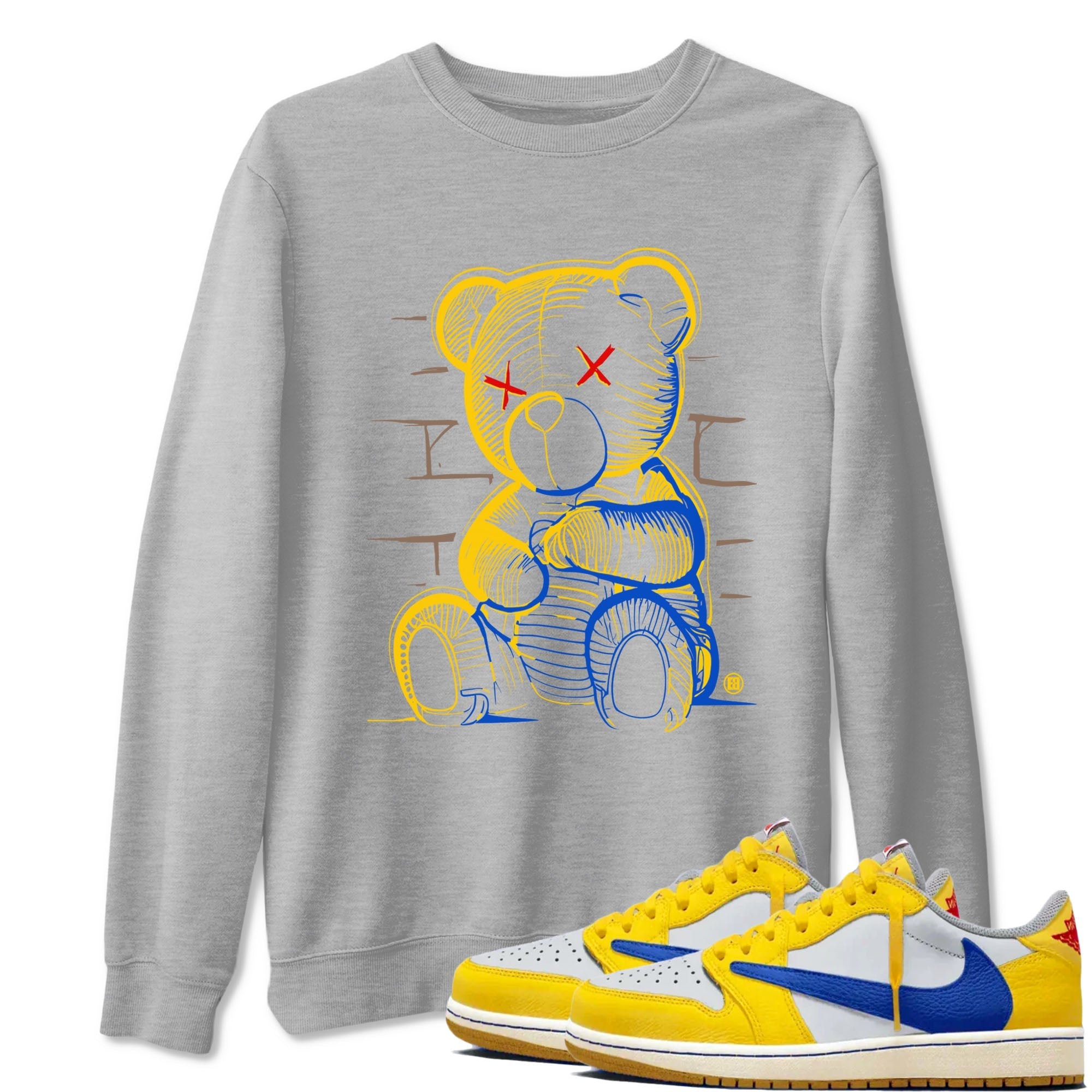 Neon Bear snkmatch Tees - Air Jordan 1 Travis Scott Canary
