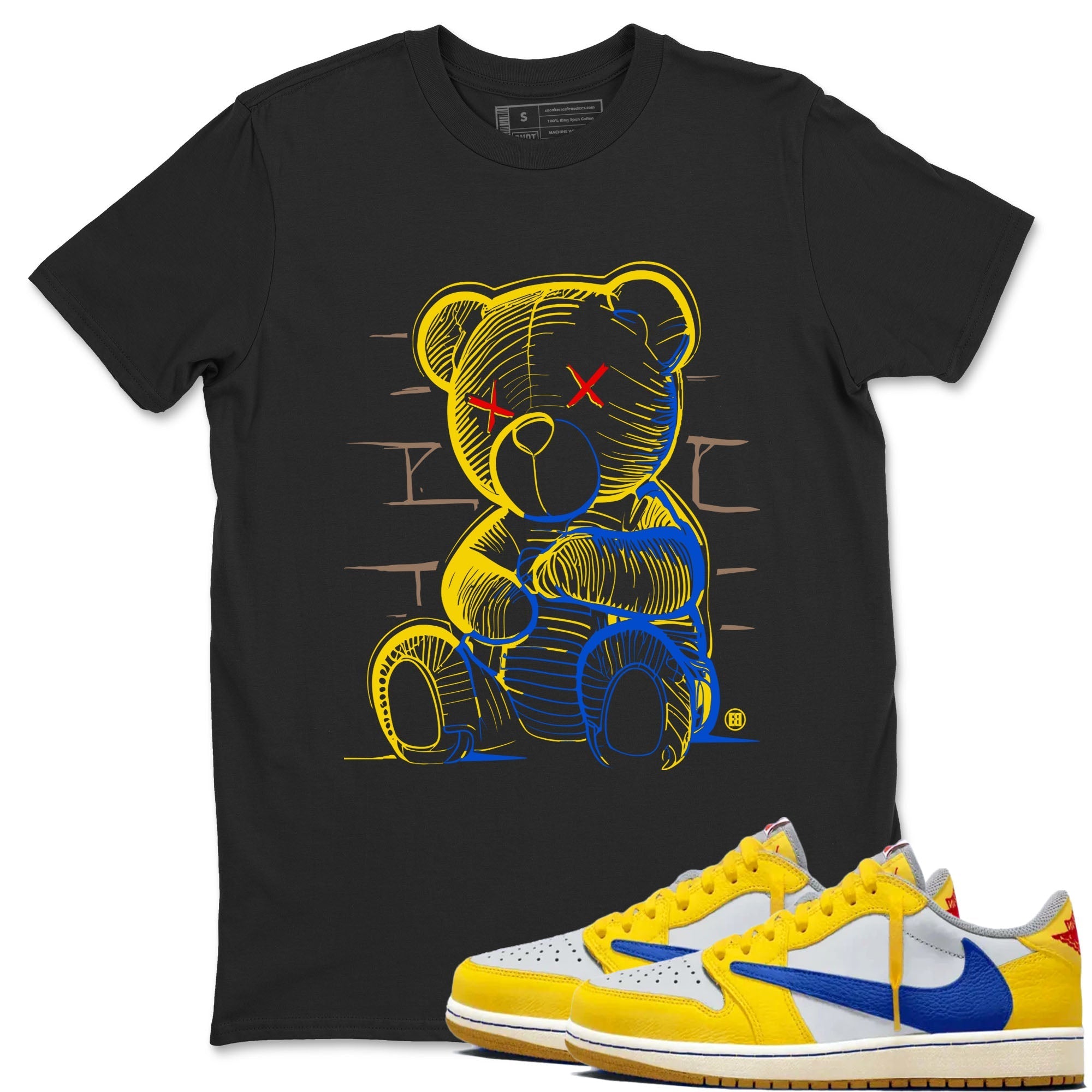 Neon Bear snkmatch Tees - Air Jordan 1 Travis Scott Canary