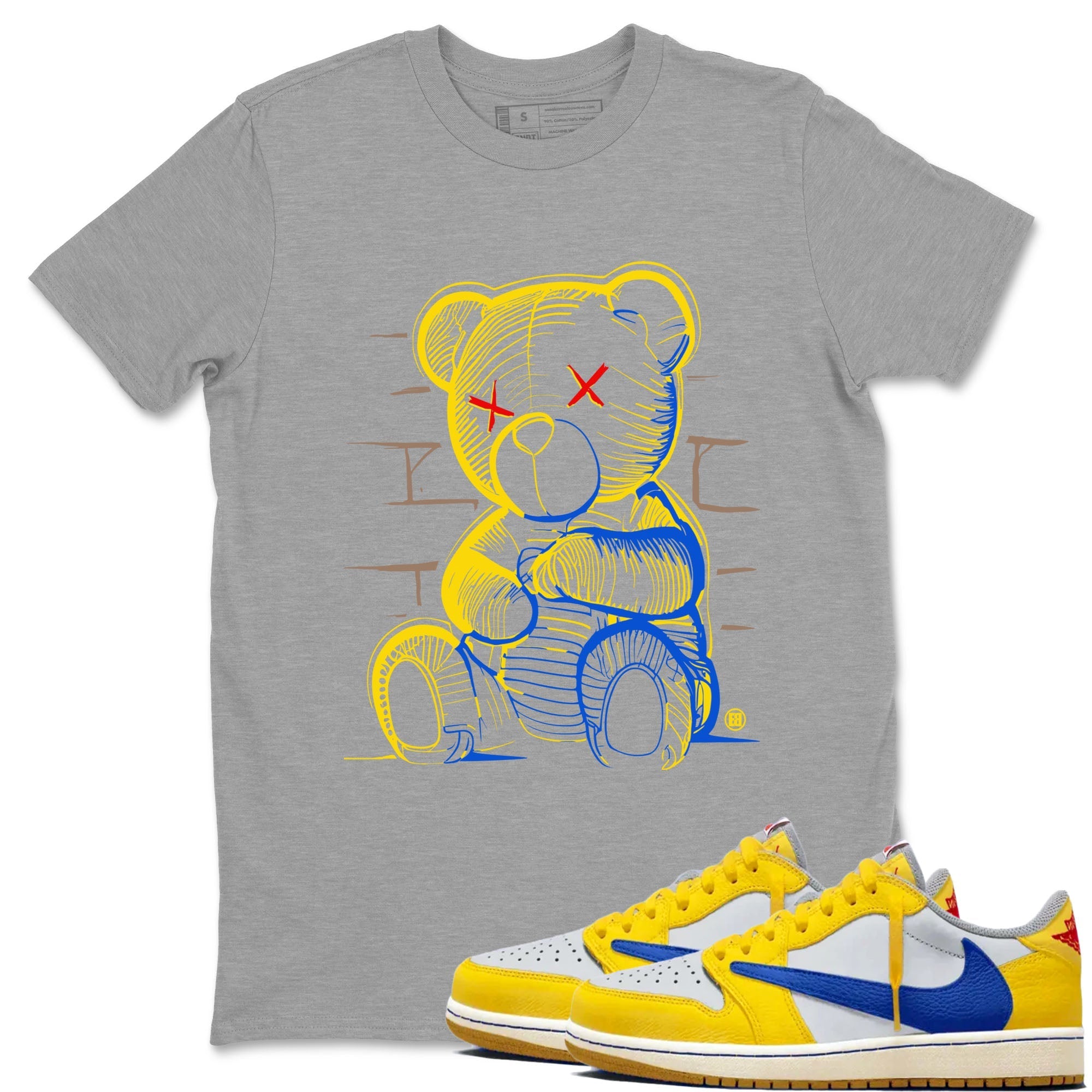 Neon Bear snkmatch Tees - Air Jordan 1 Travis Scott Canary