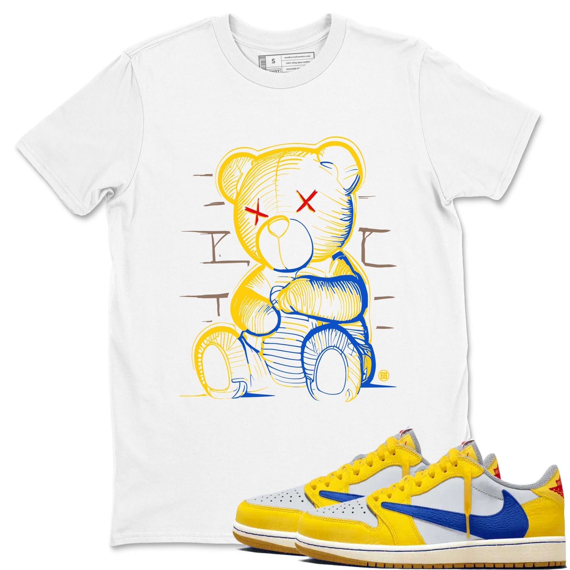 Neon Bear snkmatch Tees - Air Jordan 1 Travis Scott Canary