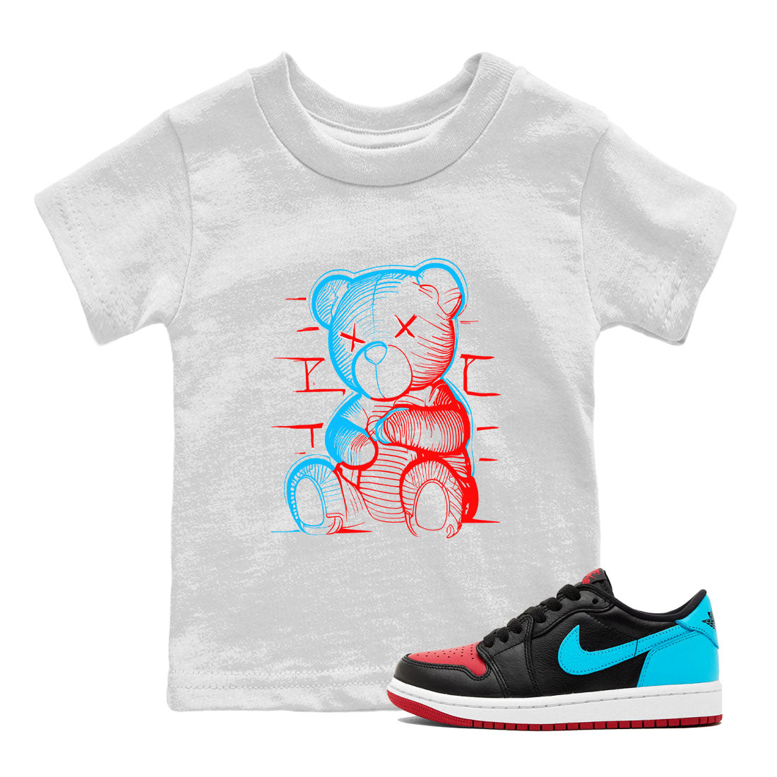 Neon Bear Kids Tops - Air Jordan 1 UNC to Chicago