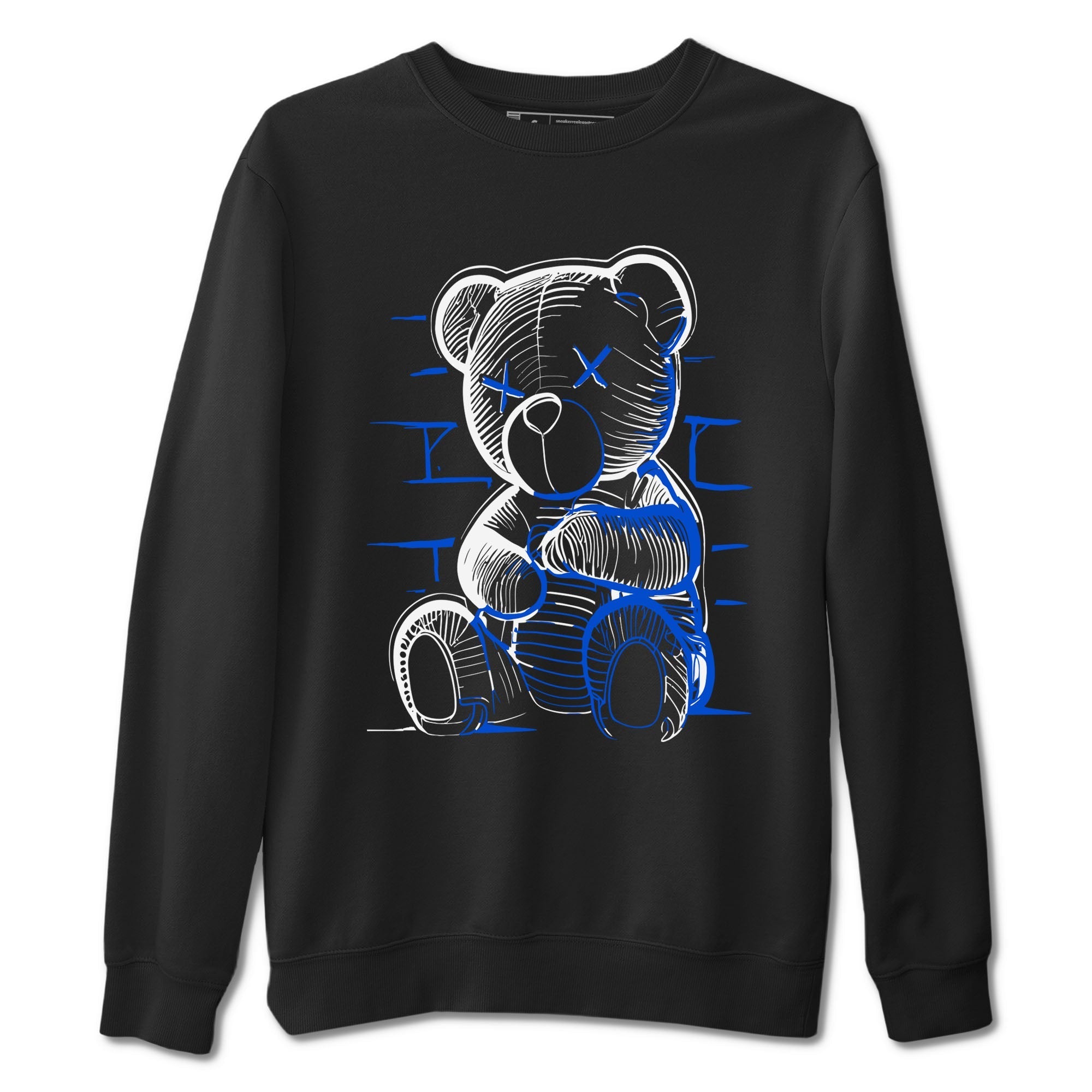 Neon Bear snkmatch Tees - Air Jordan 11 Black and Varsity Royal