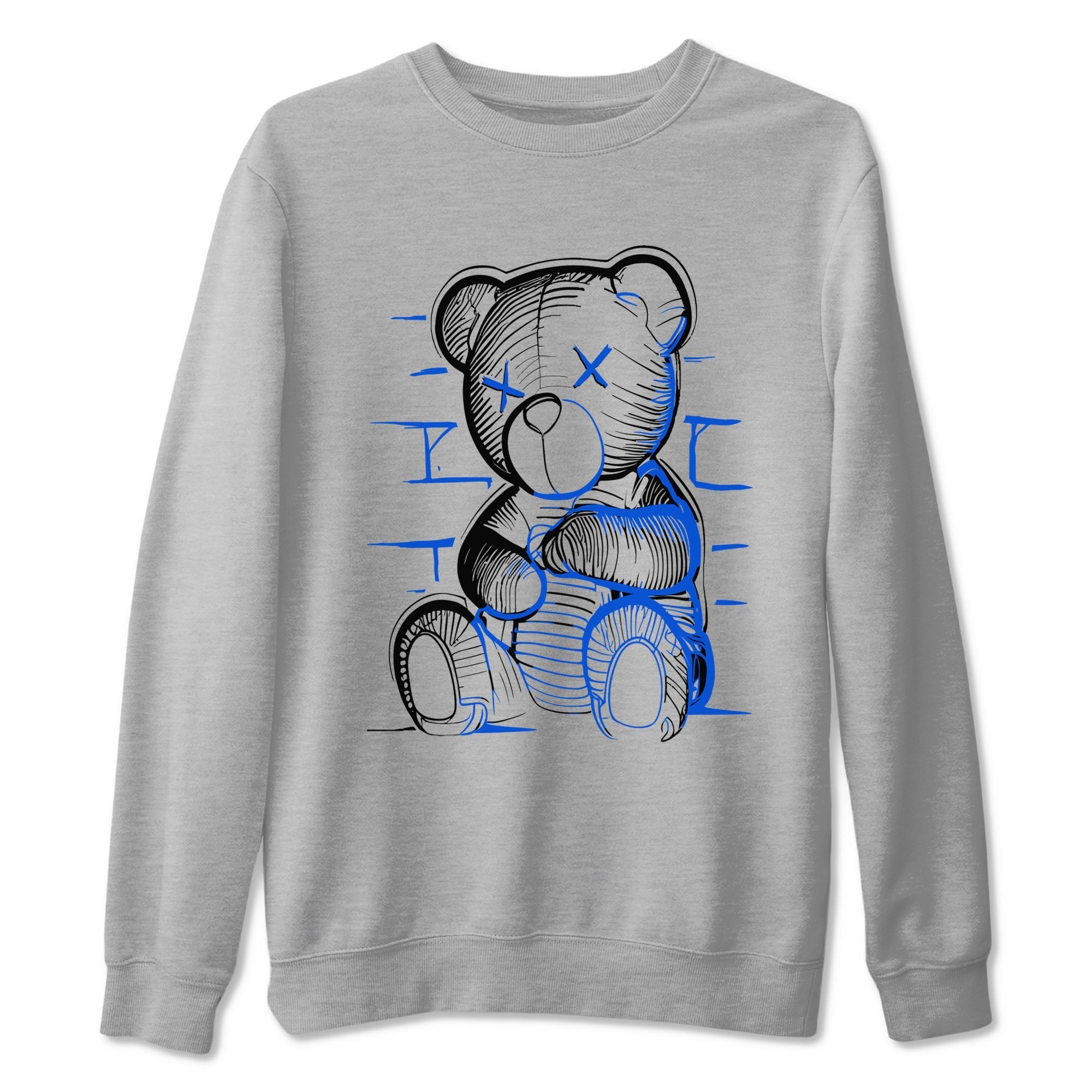 Neon Bear snkmatch Tees - Air Jordan 11 Black and Varsity Royal