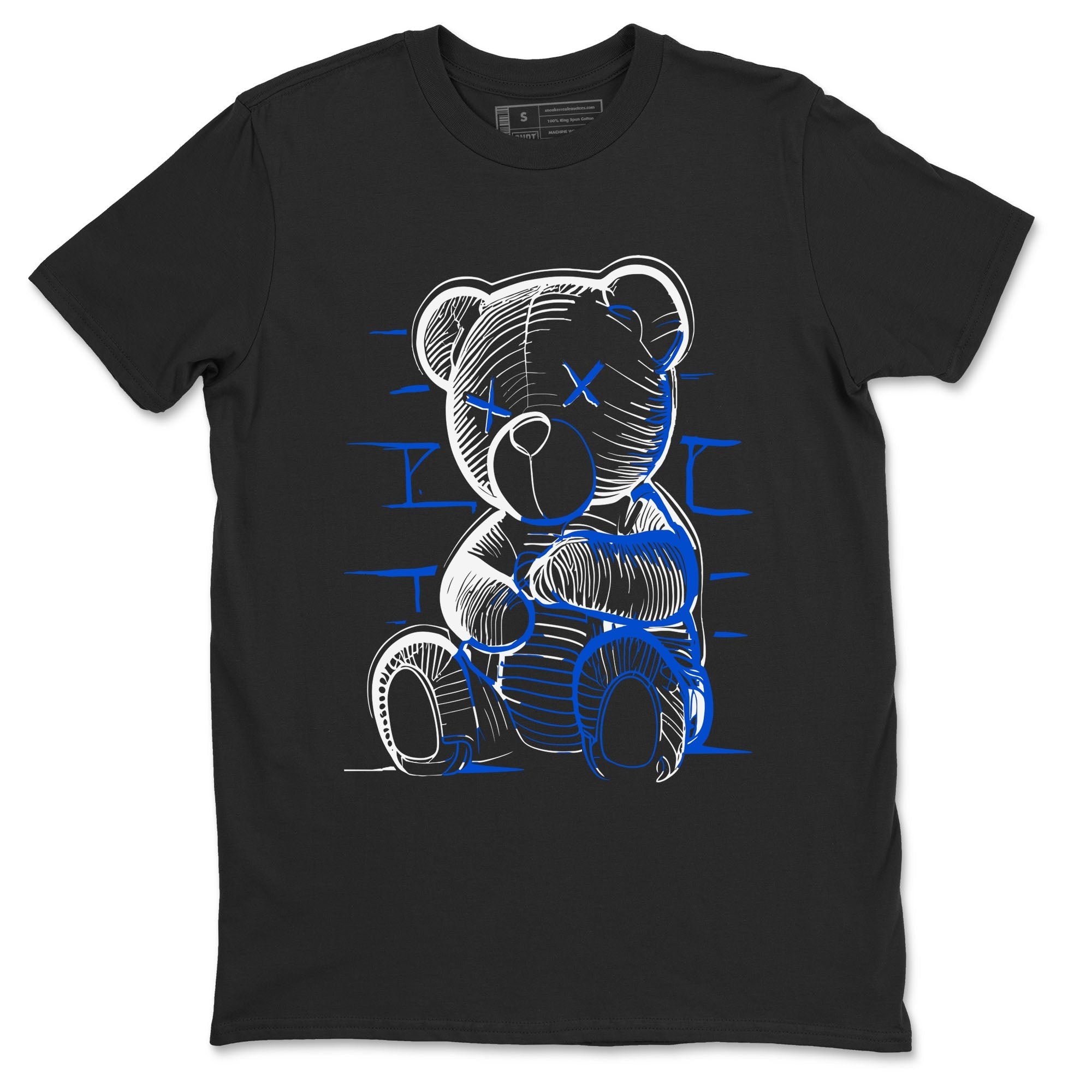 Neon Bear snkmatch Tees - Air Jordan 11 Black and Varsity Royal
