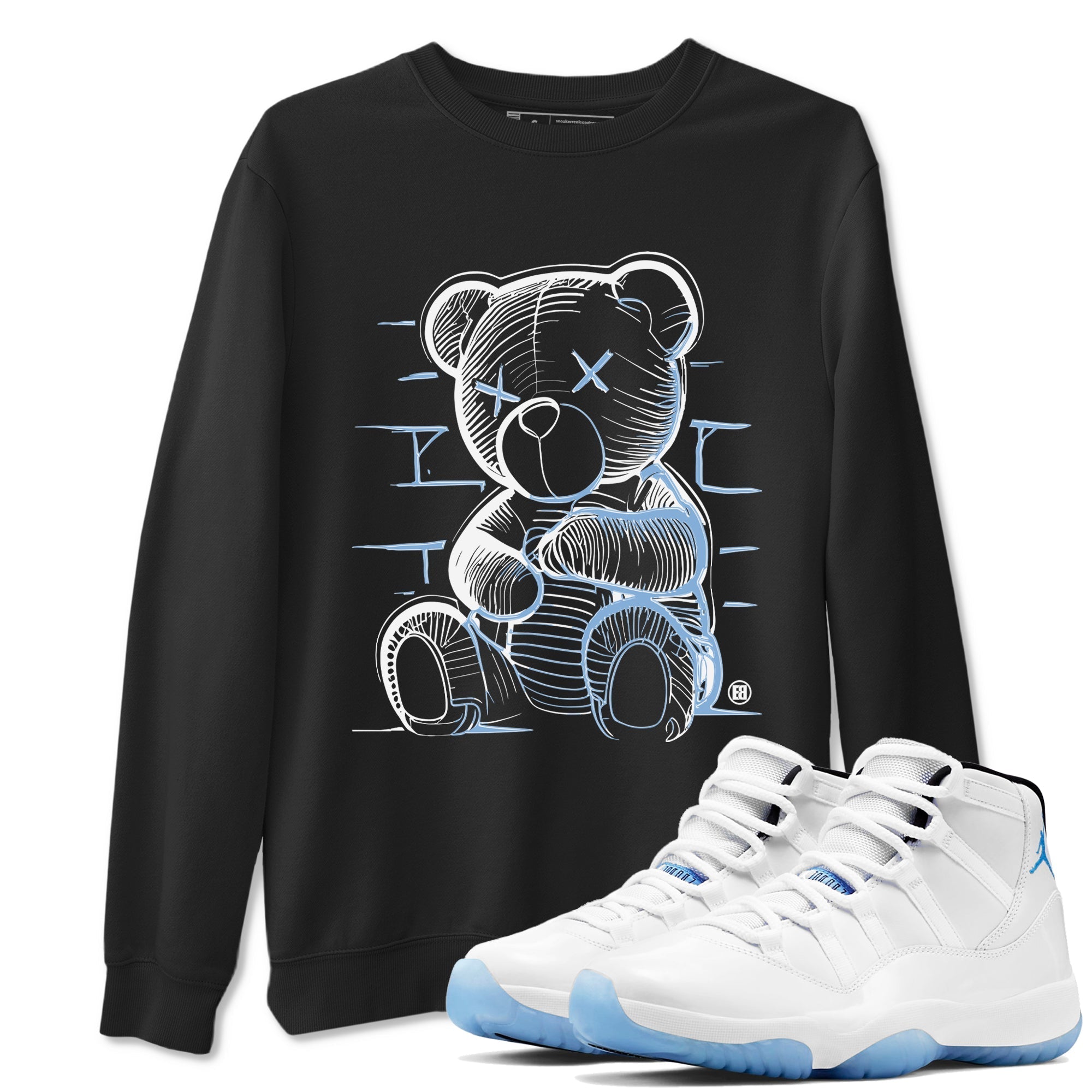 Neon Bear snkmatch Tees - Air Jordan 11 Legend Blue