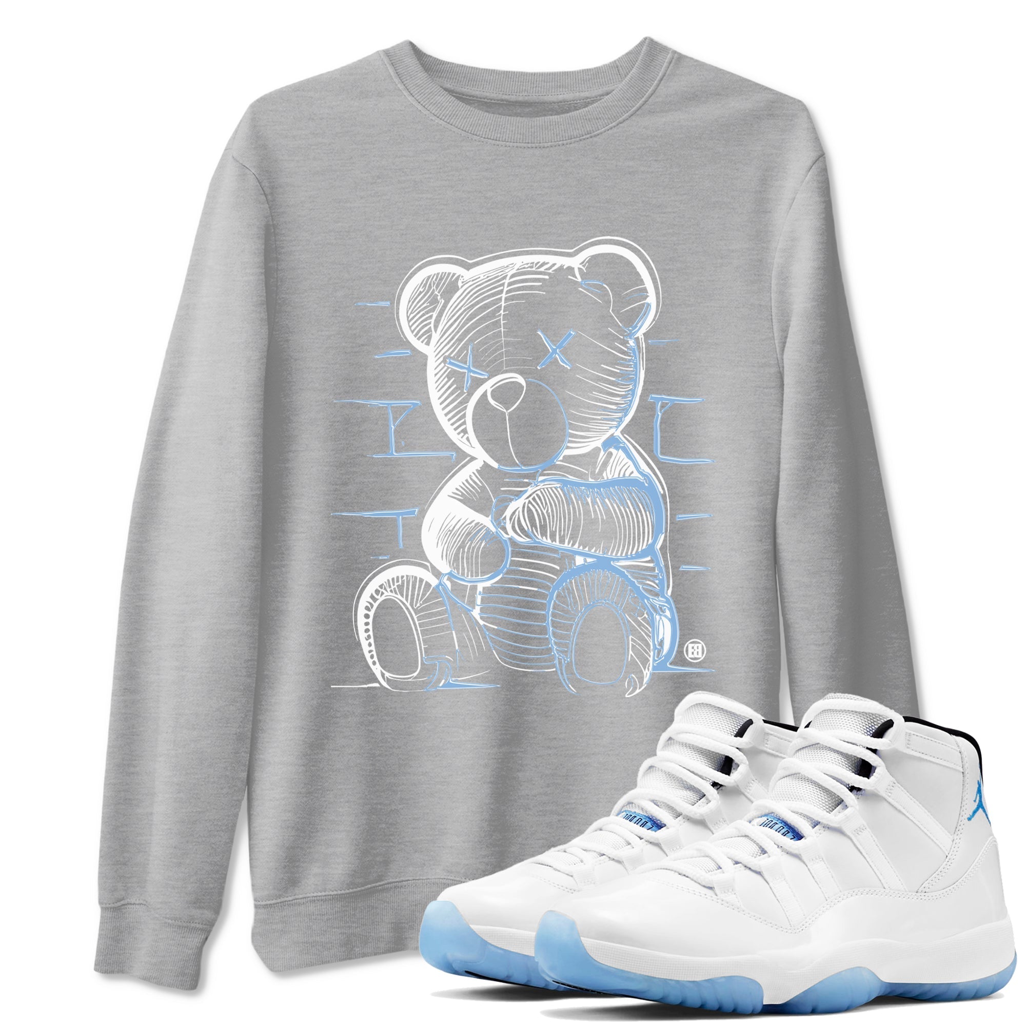 Neon Bear snkmatch Tees - Air Jordan 11 Legend Blue