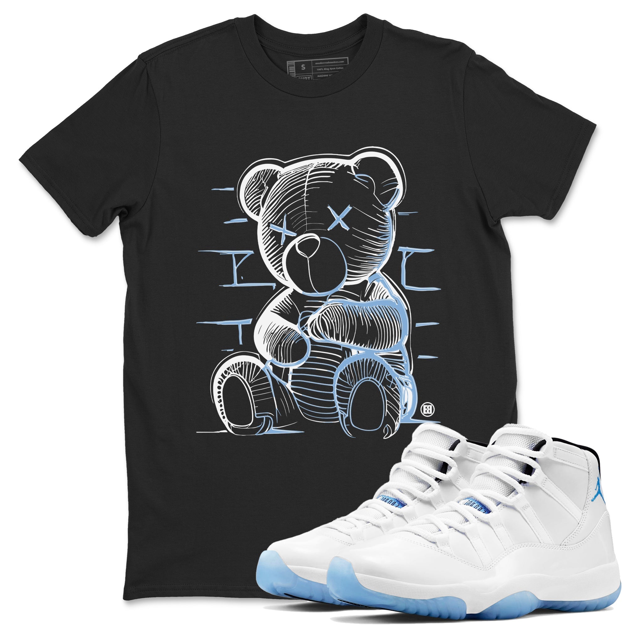 Neon Bear snkmatch Tees - Air Jordan 11 Legend Blue