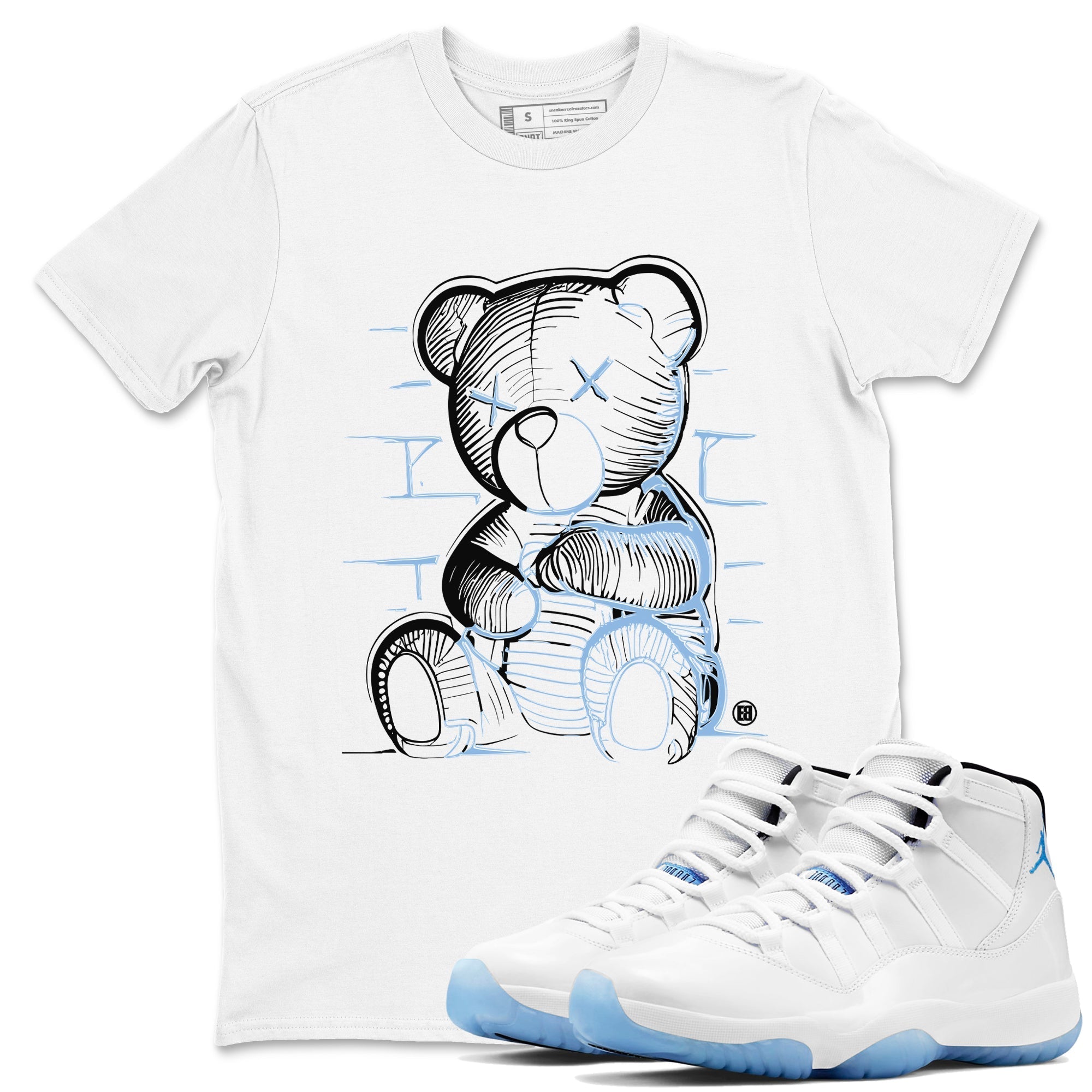 Neon Bear snkmatch Tees - Air Jordan 11 Legend Blue