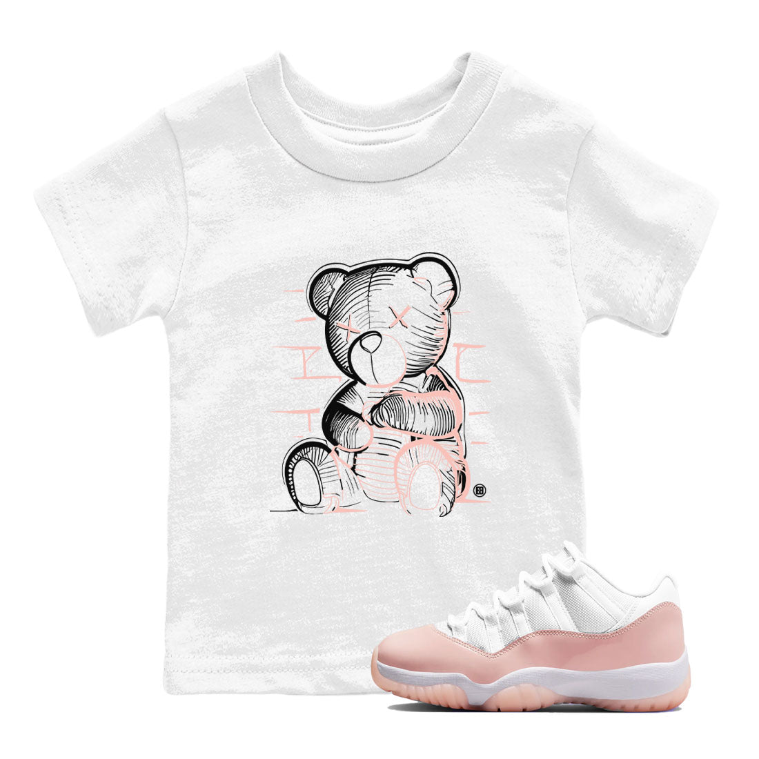 Neon Bear snkmatch Tees Kids - Air Jordan 11 Legend Pink