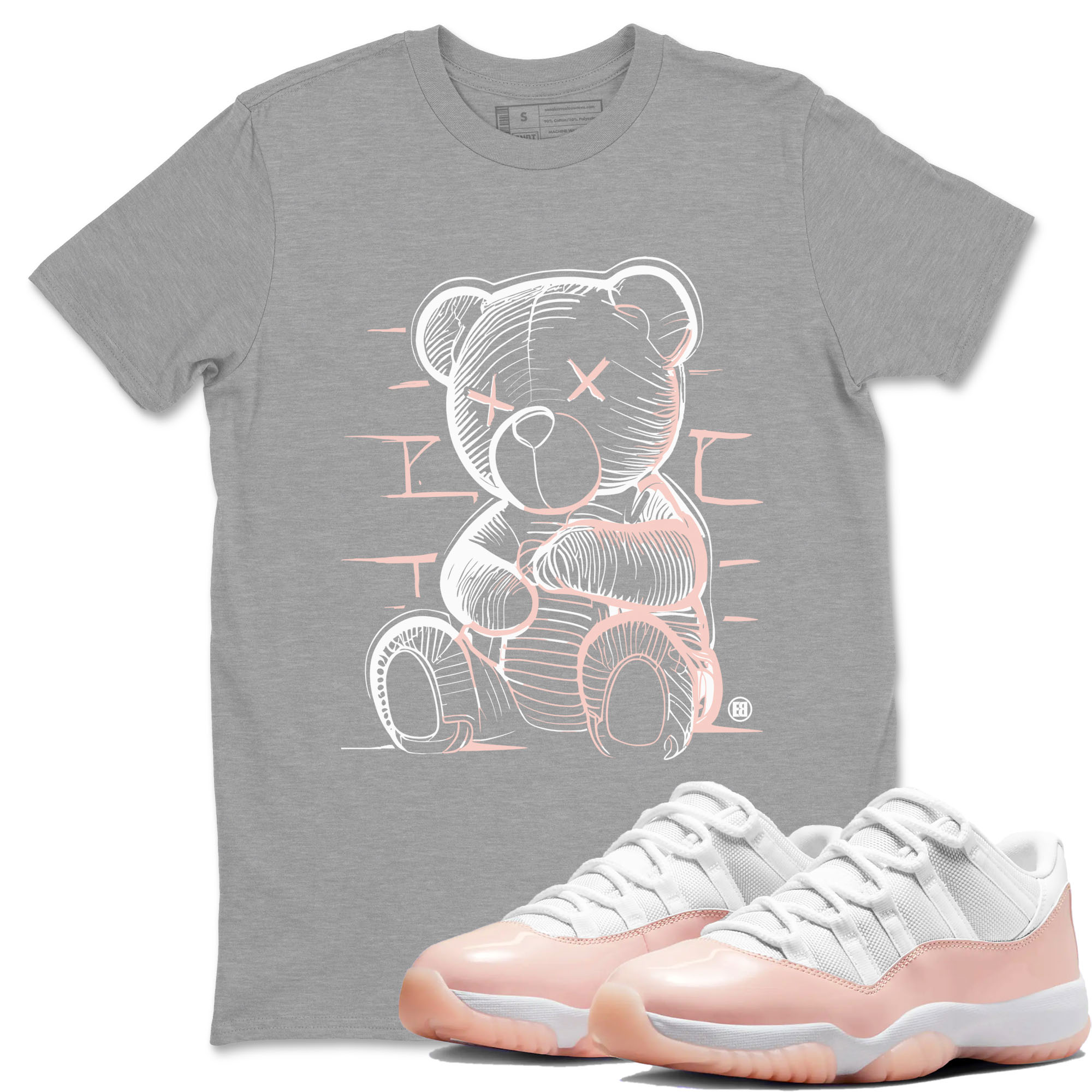 Neon Bear snkmatch Tees - Air Jordan 11 Legend Pink