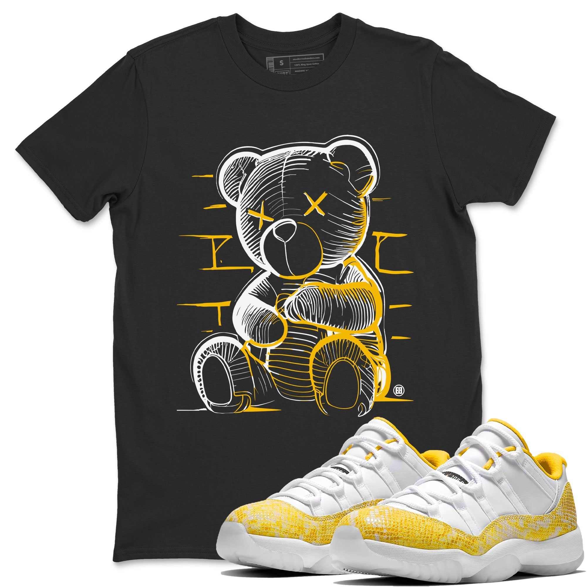 Neon Bear Unisex Tops - Air Jordan 11 Yellow Python