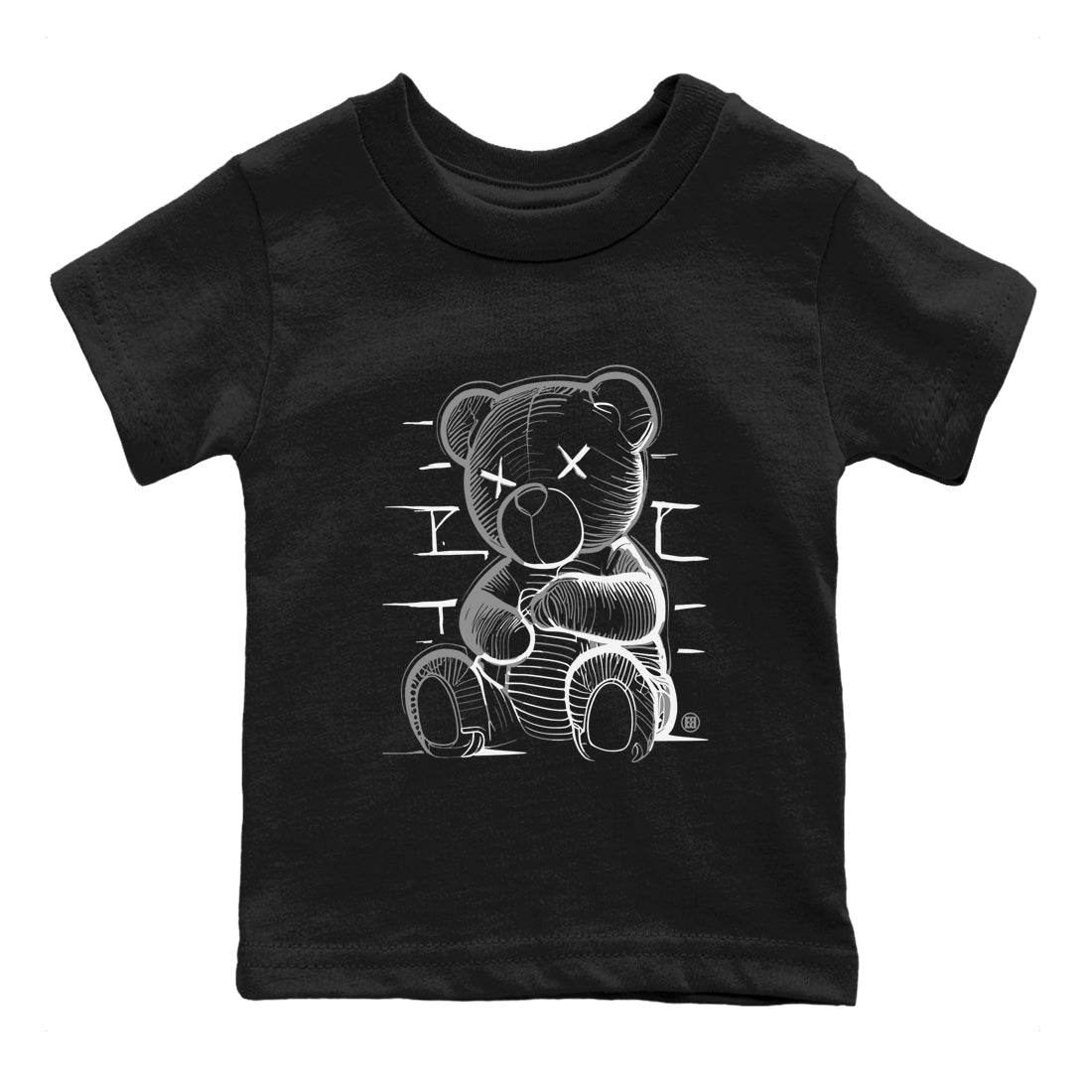 Neon Bear snkmatch Tees Kids - Air Jordan 12 Black Wolf Grey