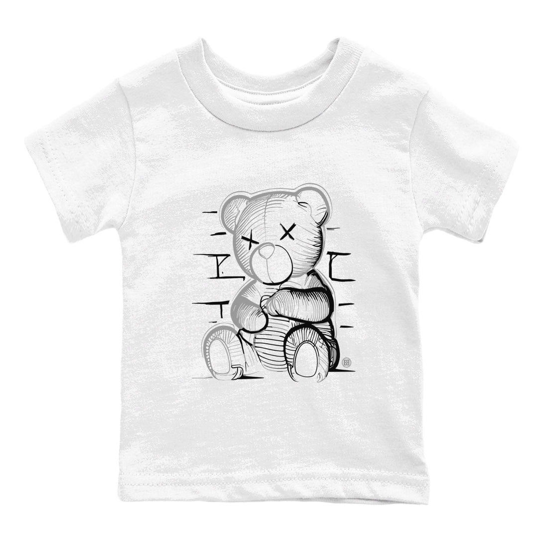 Neon Bear snkmatch Tees Kids - Air Jordan 12 Black Wolf Grey