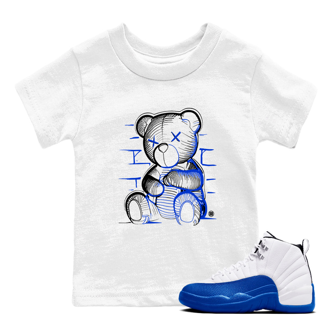 Neon Bear snkmatch Tees Kids - Air Jordan 12 Blueberry
