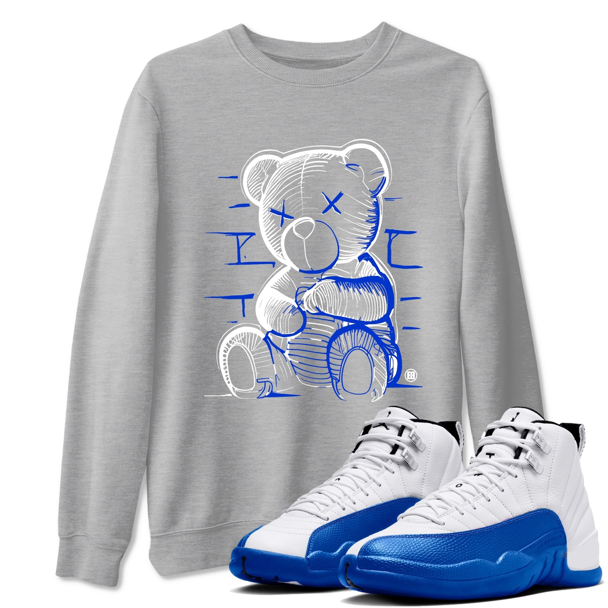 Neon Bear snkmatch Tees - Air Jordan 12 Blueberry