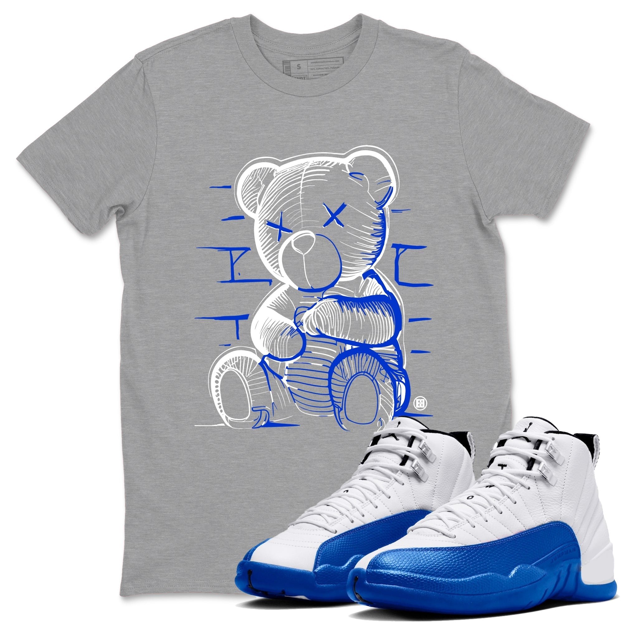 Neon Bear snkmatch Tees - Air Jordan 12 Blueberry