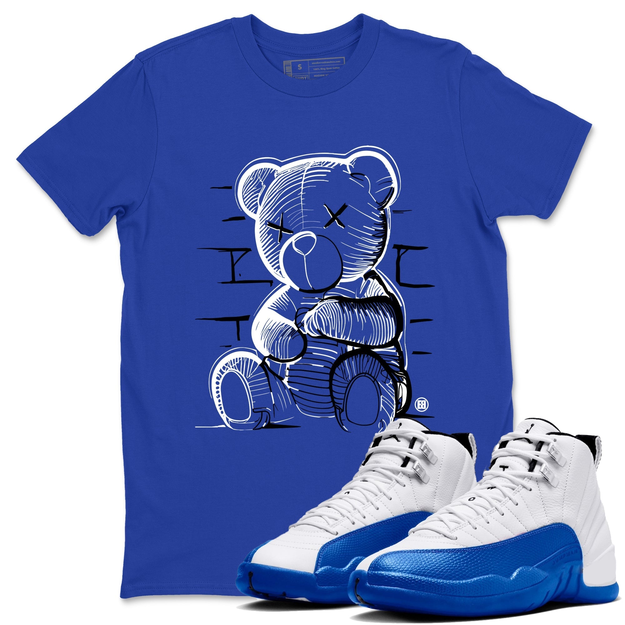 Neon Bear snkmatch Tees - Air Jordan 12 Blueberry