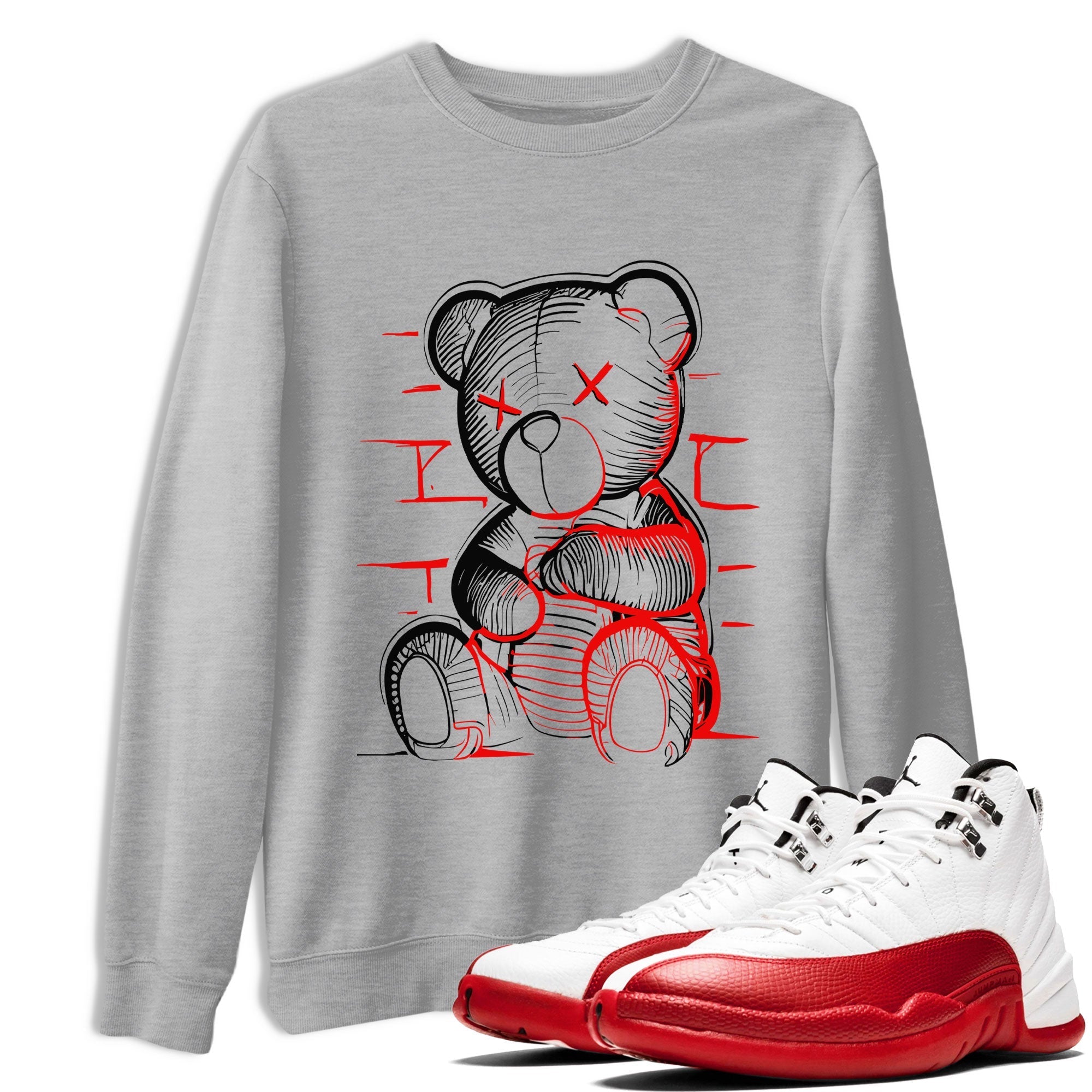 Neon Bear snkmatch Tee - Air Jordan 12 Cherry