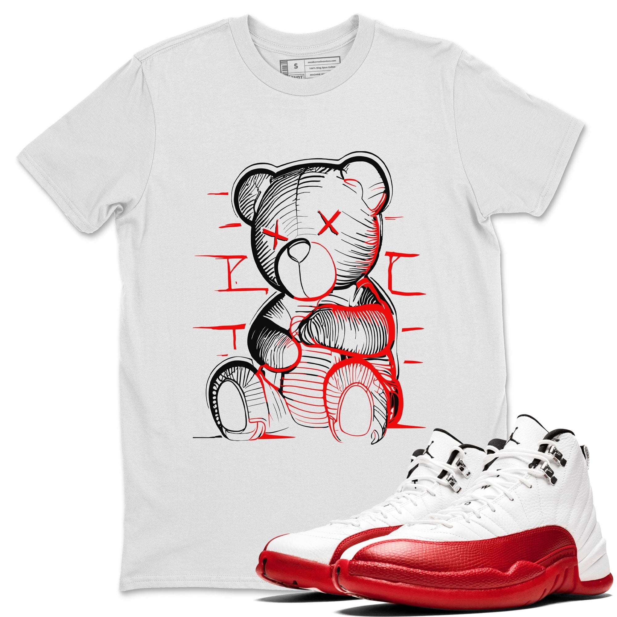 Neon Bear snkmatch Tee - Air Jordan 12 Cherry
