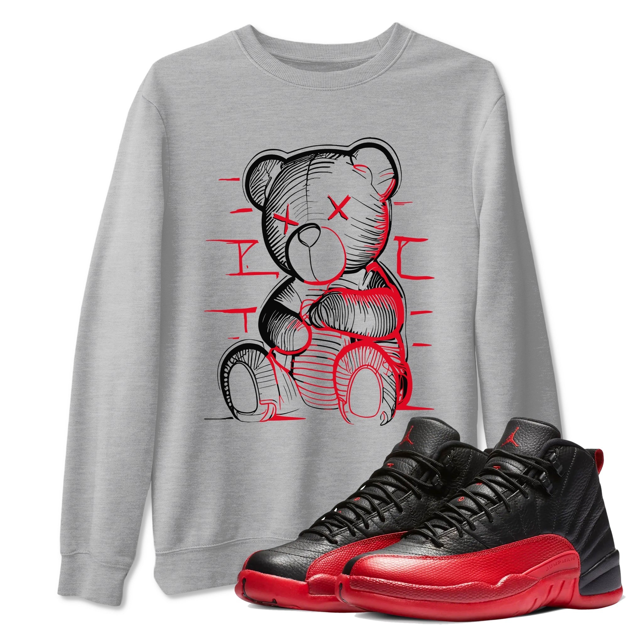 Neon Bear snkmatch Tees - Air Jordan 12 Flu Game