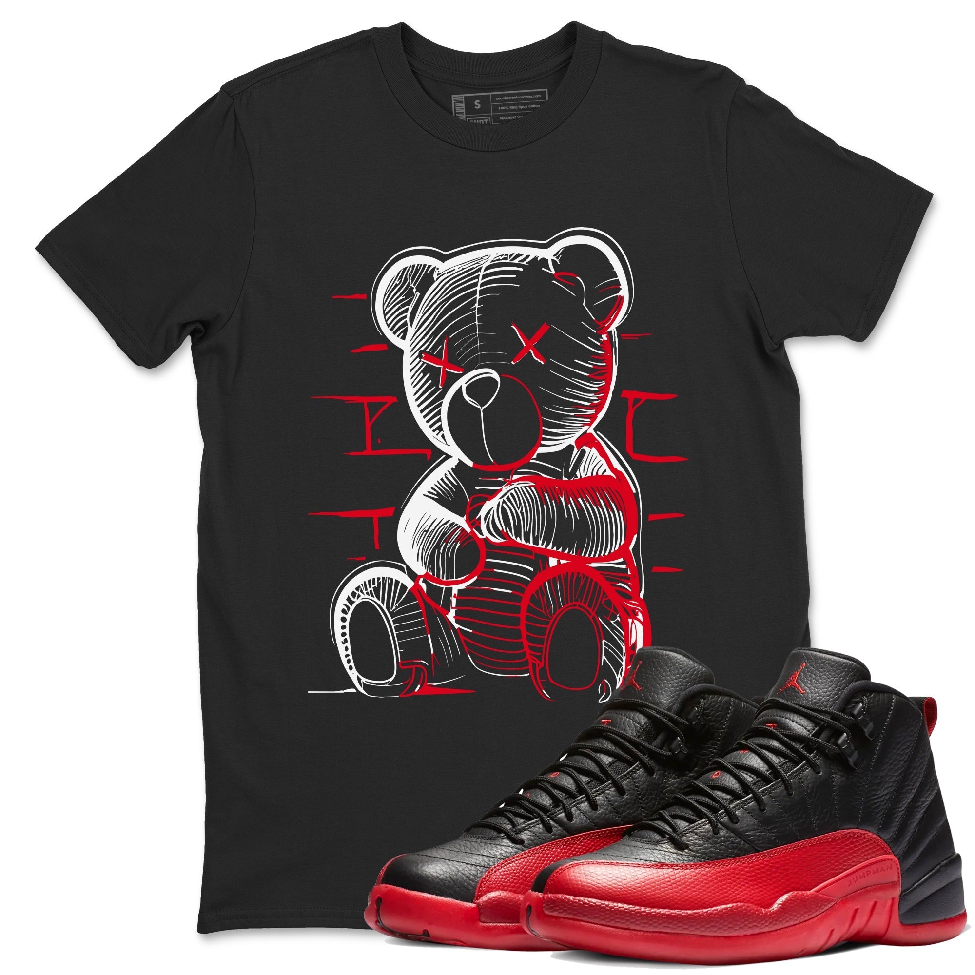 Neon Bear snkmatch Tees - Air Jordan 12 Flu Game